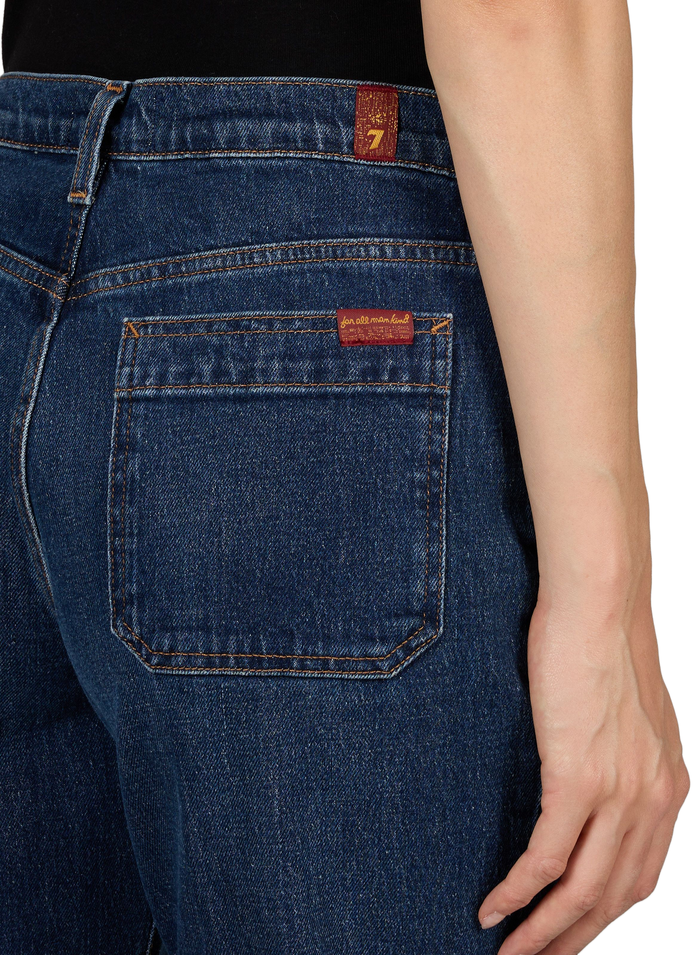 Wide cotton jeans 7 FOR ALL MANKIND Blue