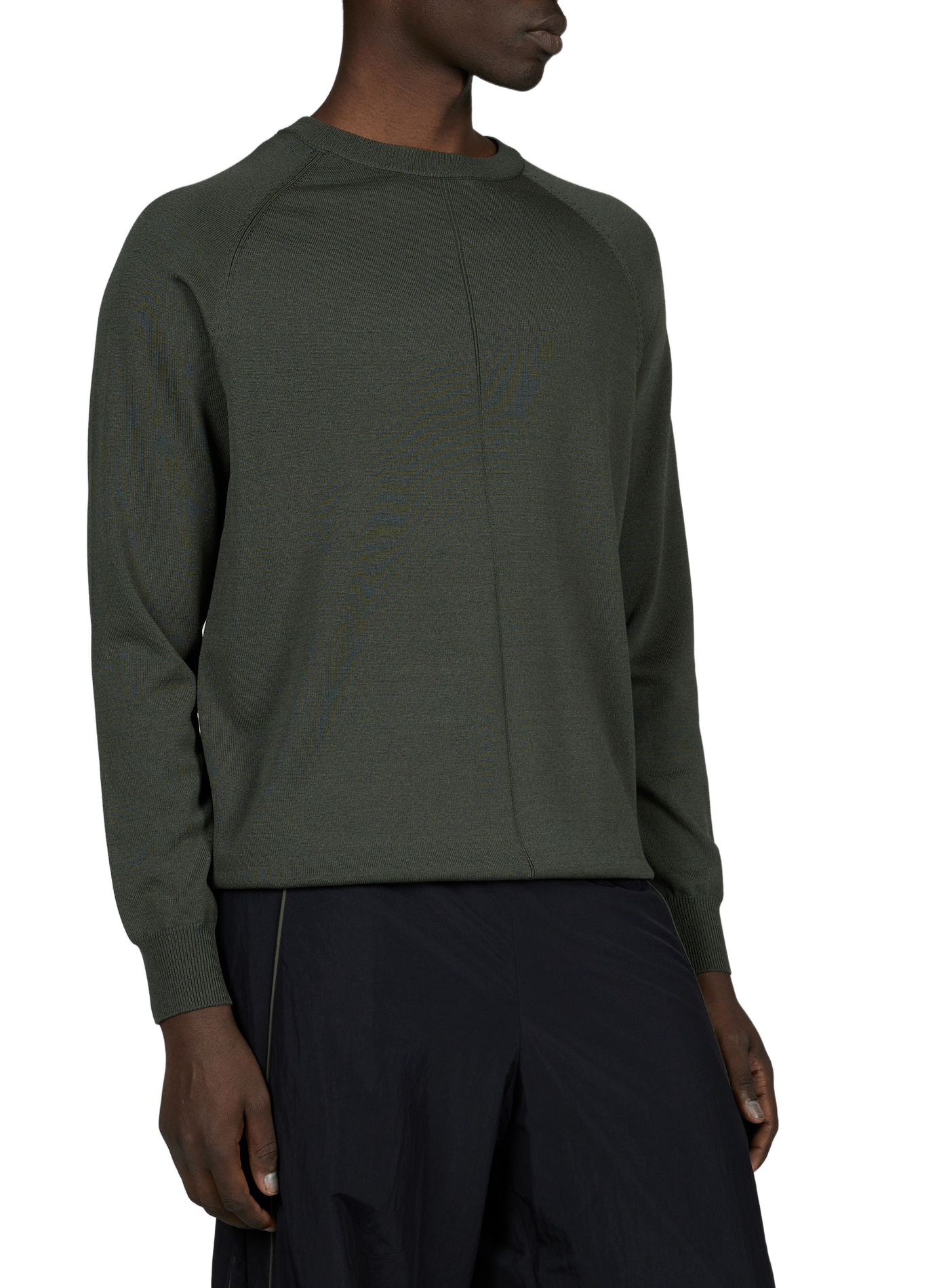 Pull Al droit col rond uni GERTRUDE Vert