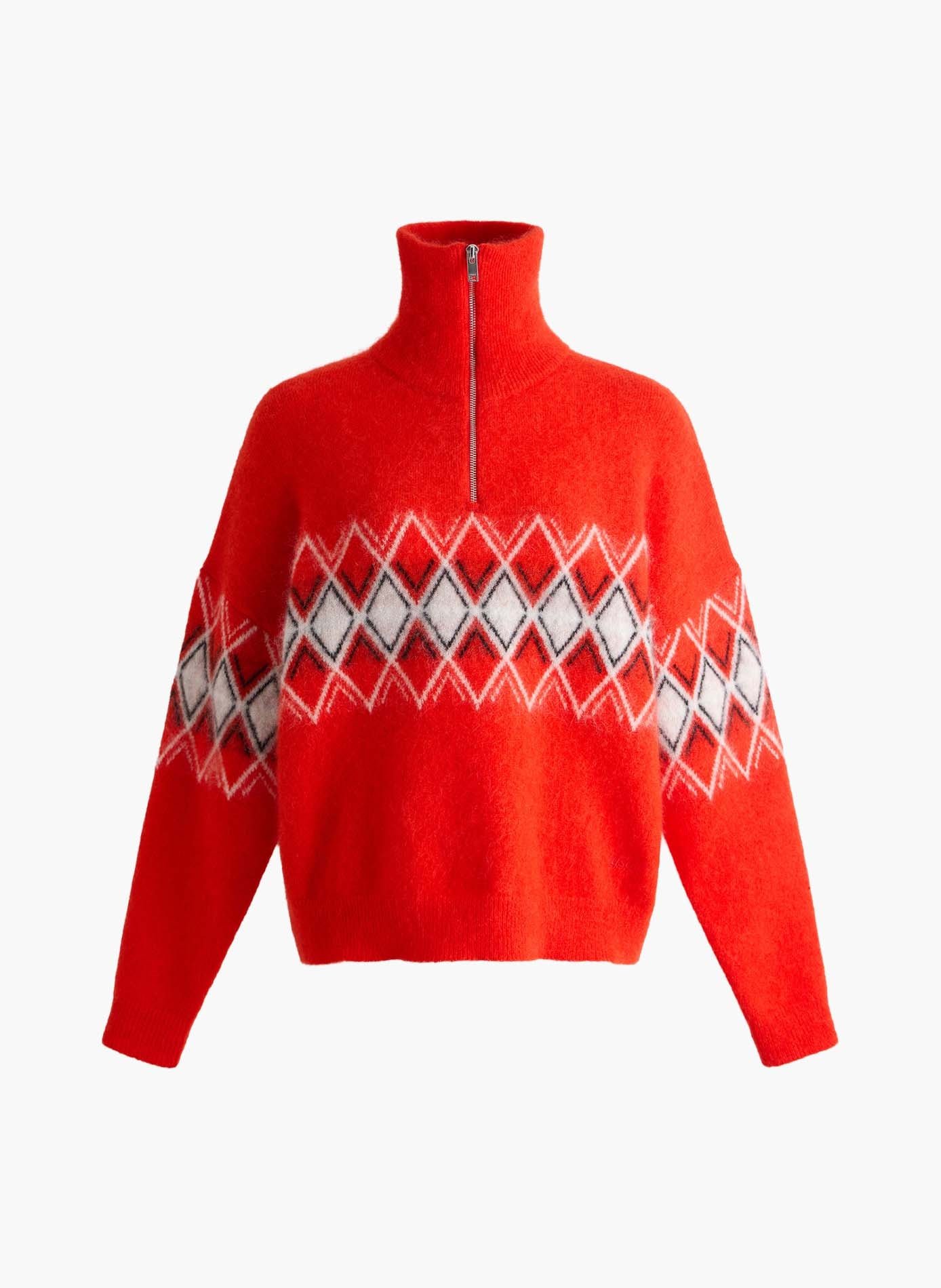 Pull mireva col camionneur FUSALP Rouge