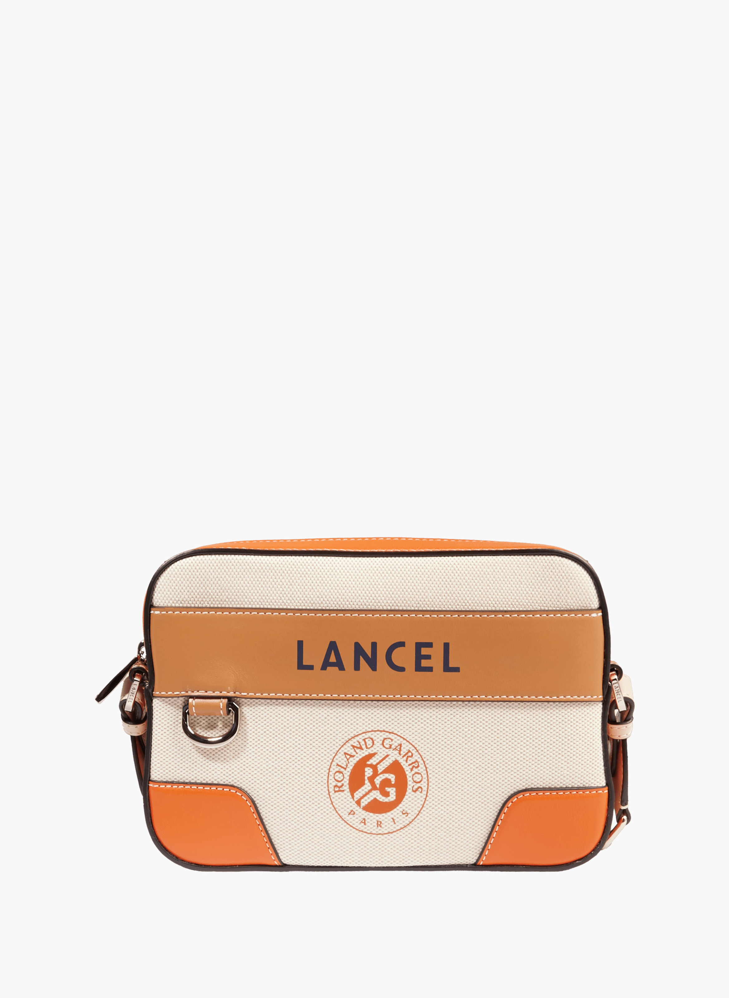 Sac caméra zippé lancel x roland garros en coton LANCEL Beige