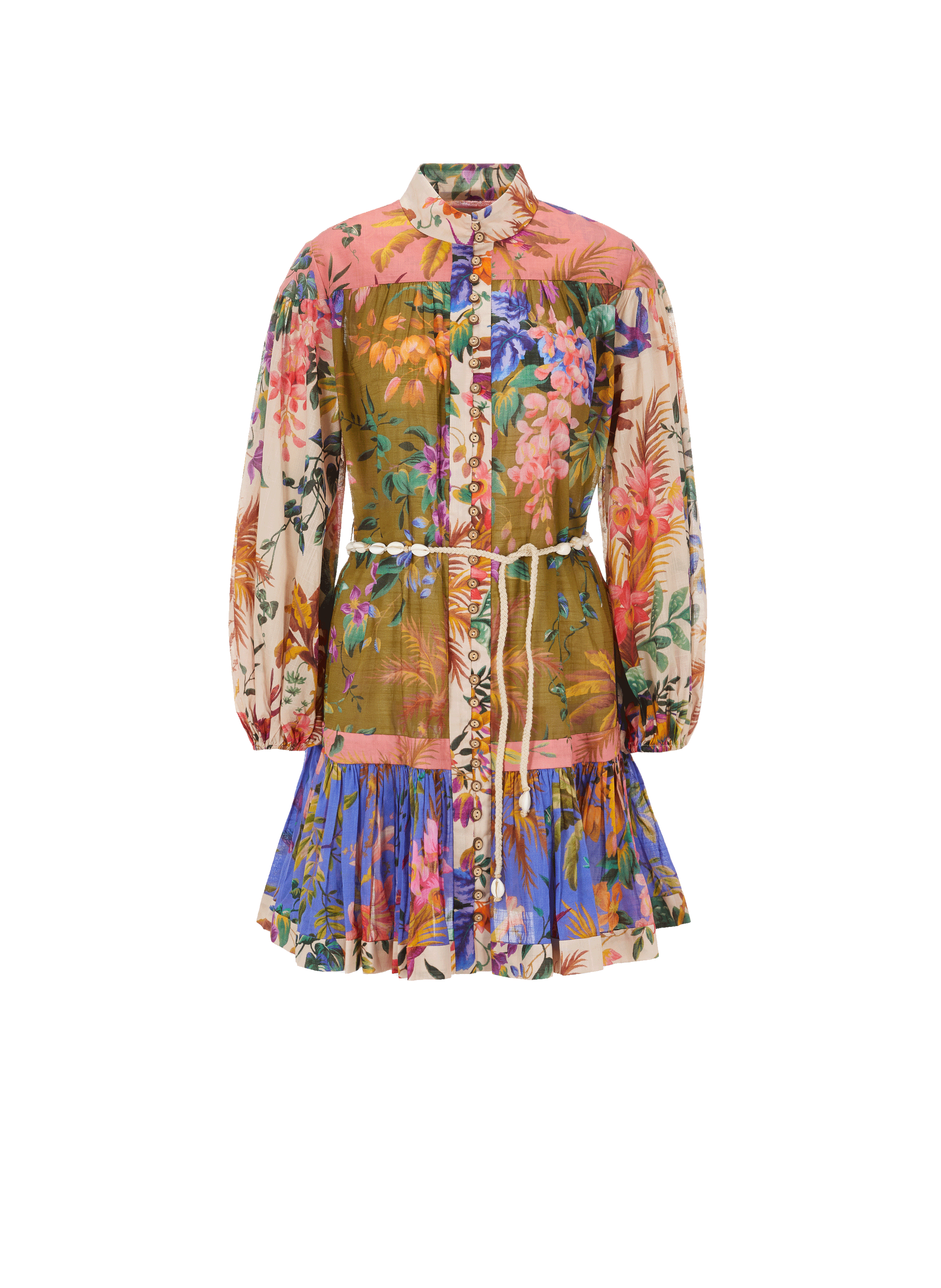 Robe courte Tropicana en coton