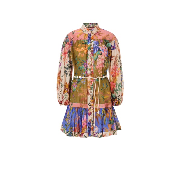 Robe courte Tropicana en coton