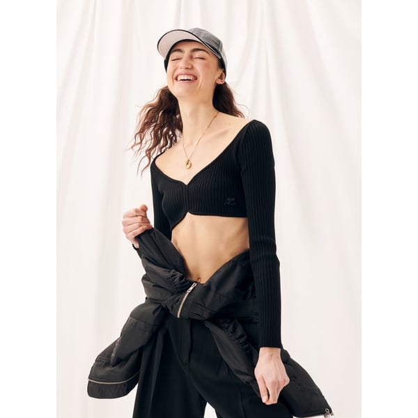 Crop Top en viscose mélangée