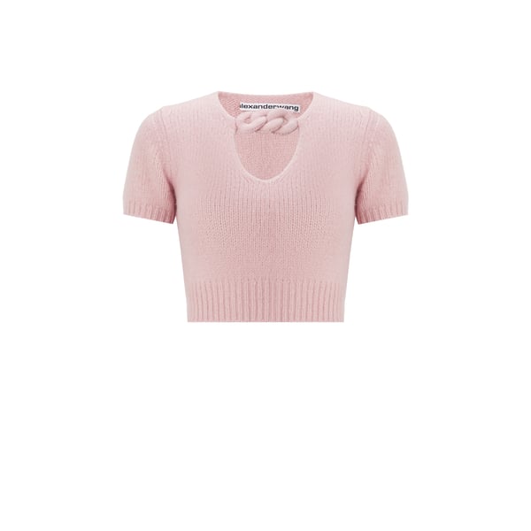 Pull cropped en laine