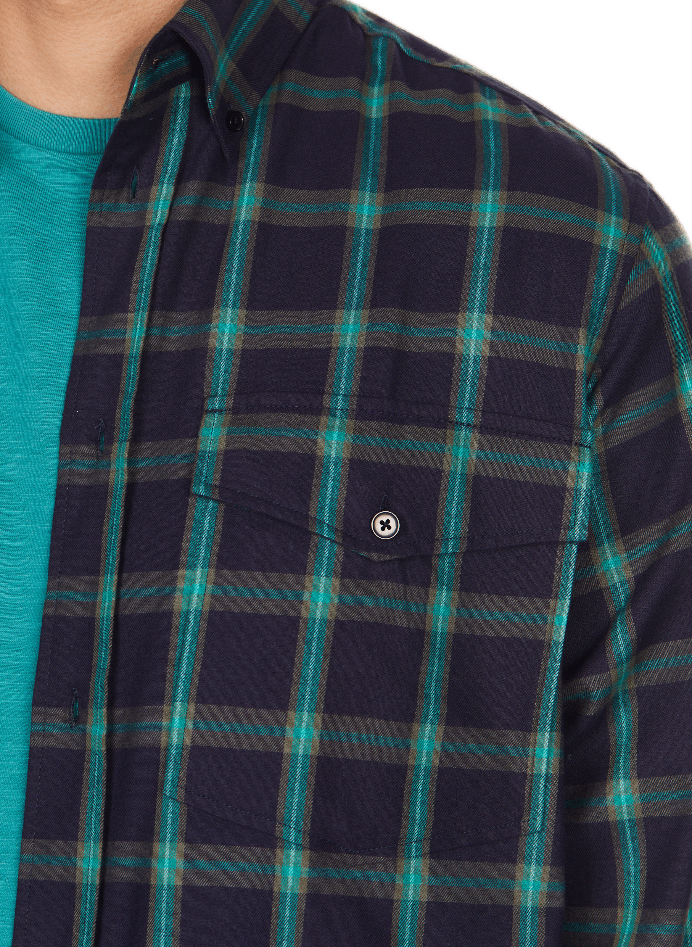 Check cotton Shirt Blue