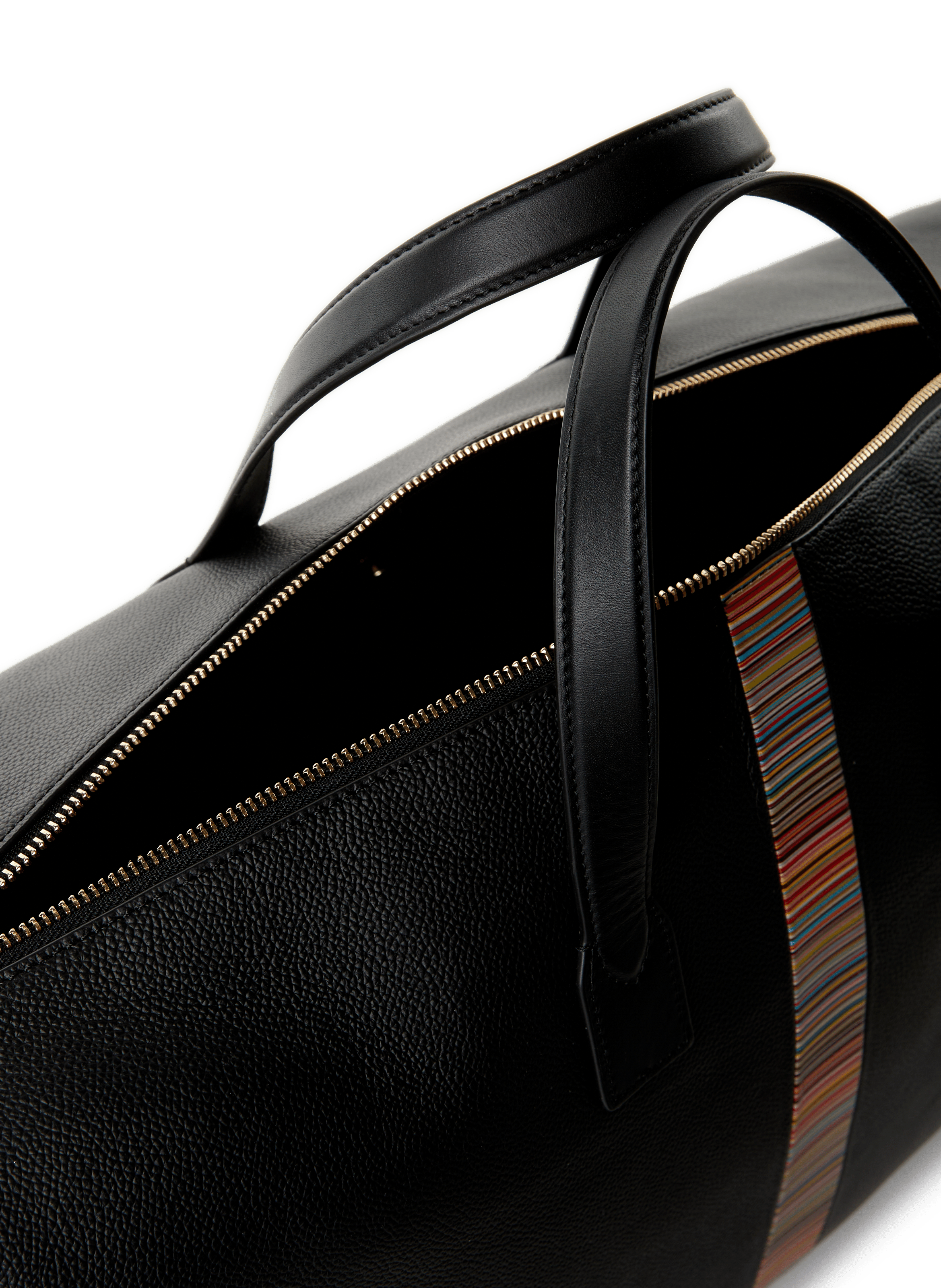 Sac fourre-tout en cuir avec bande Artist Stripe PAUL SMITH Noir