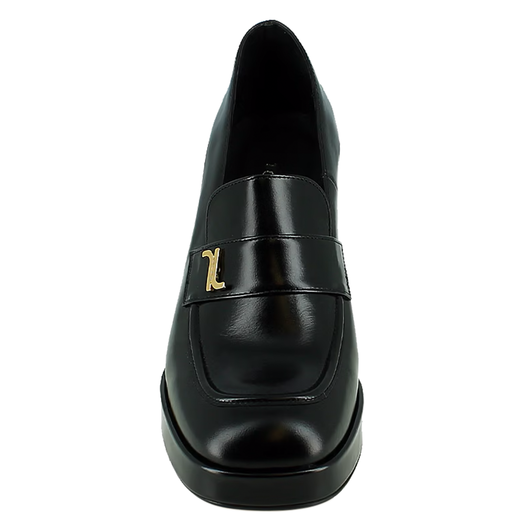 Mocassins monogramme en cuir violon JONAK Noir