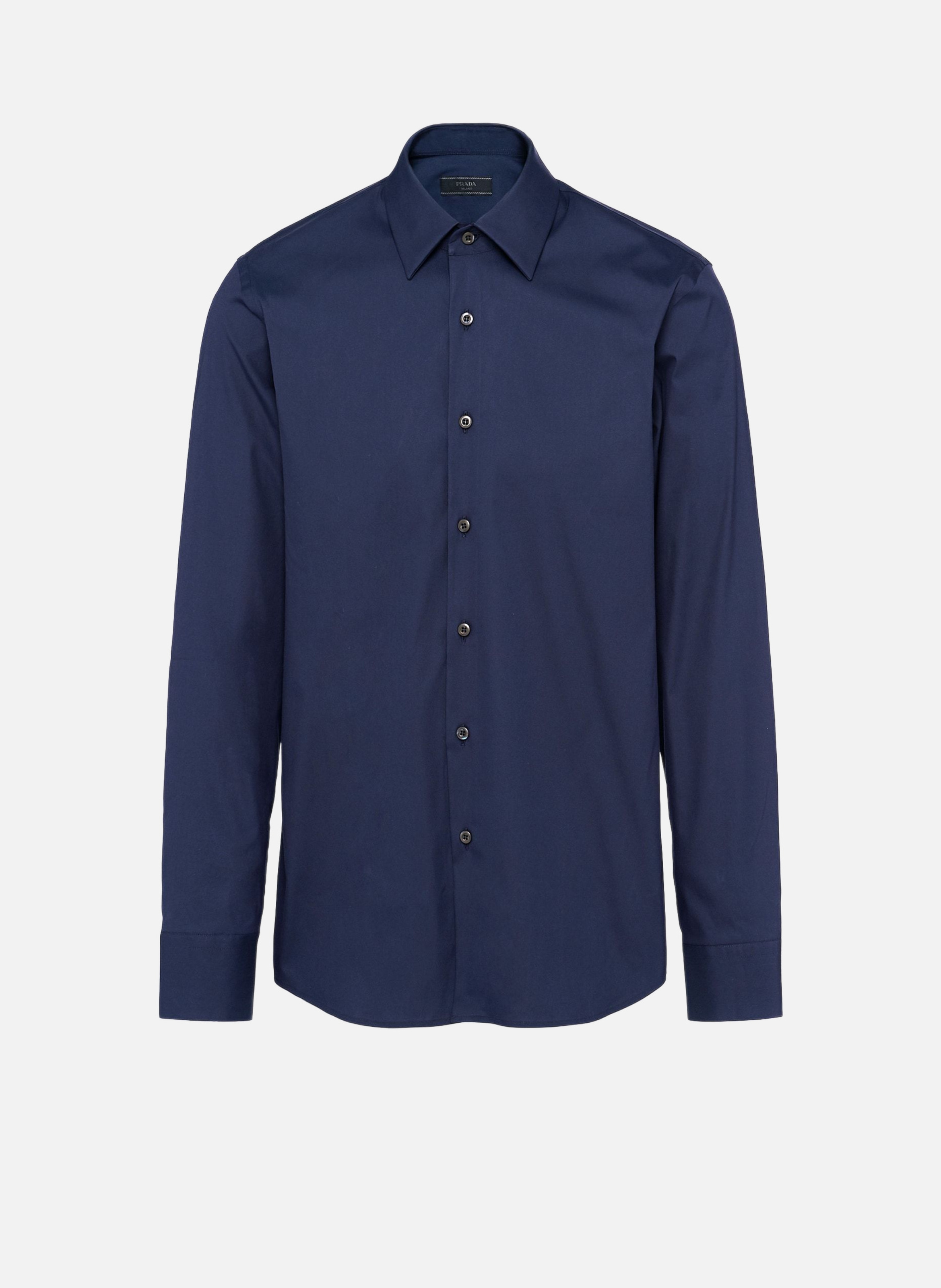 Chemise en coton stretch PRADA Bleu
