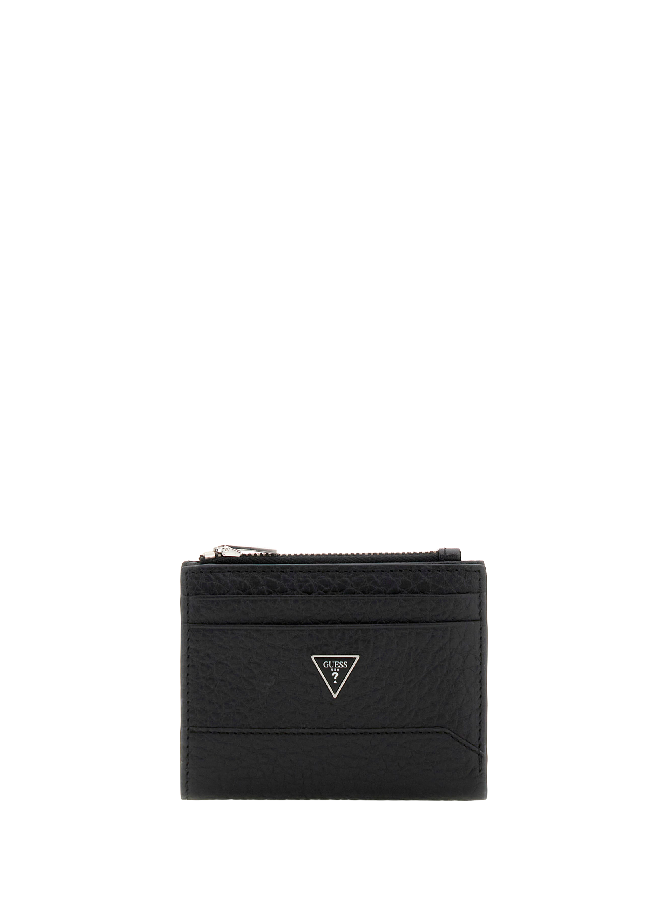 GUESS Porte-cartes en cuir Noir