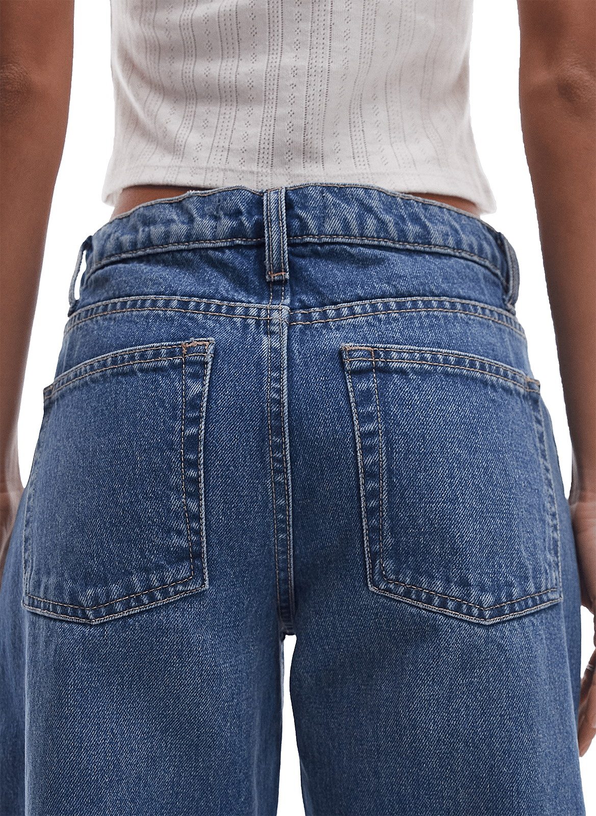 Jean cinq poches en coton TOPSHOP Bleu