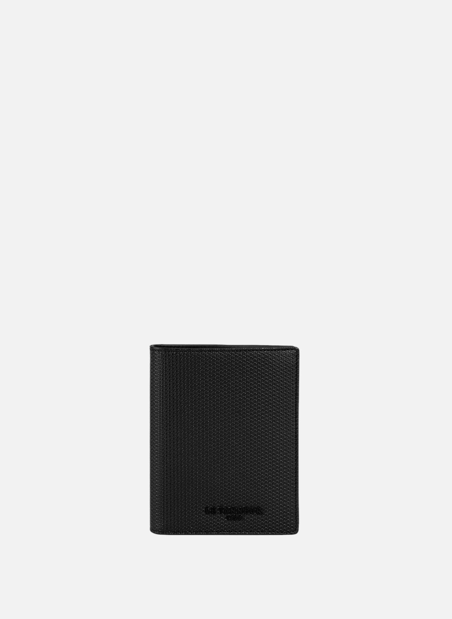 LE TANNEUR Portefeuille vertical zippé 2 volets emile en cuir signature t Noir