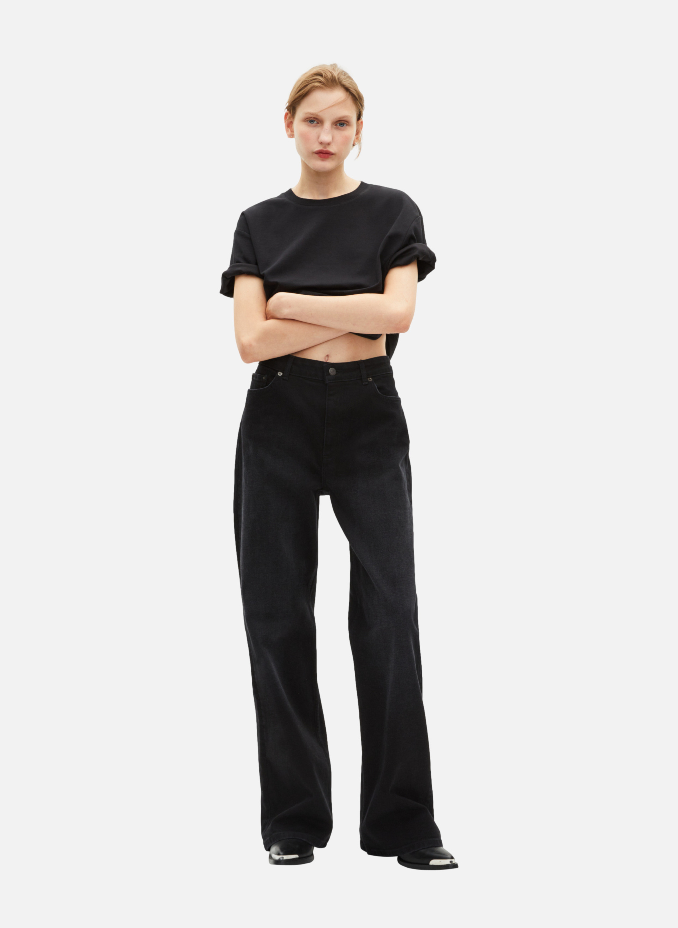 T-shirt mixte droit uni unisexe THE KOOPLES Noir