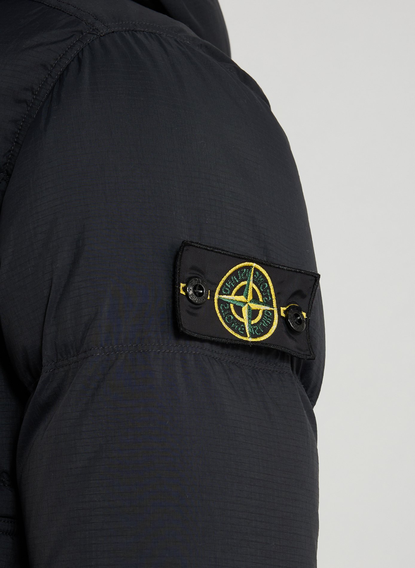Hooded down jacket STONE ISLAND Black