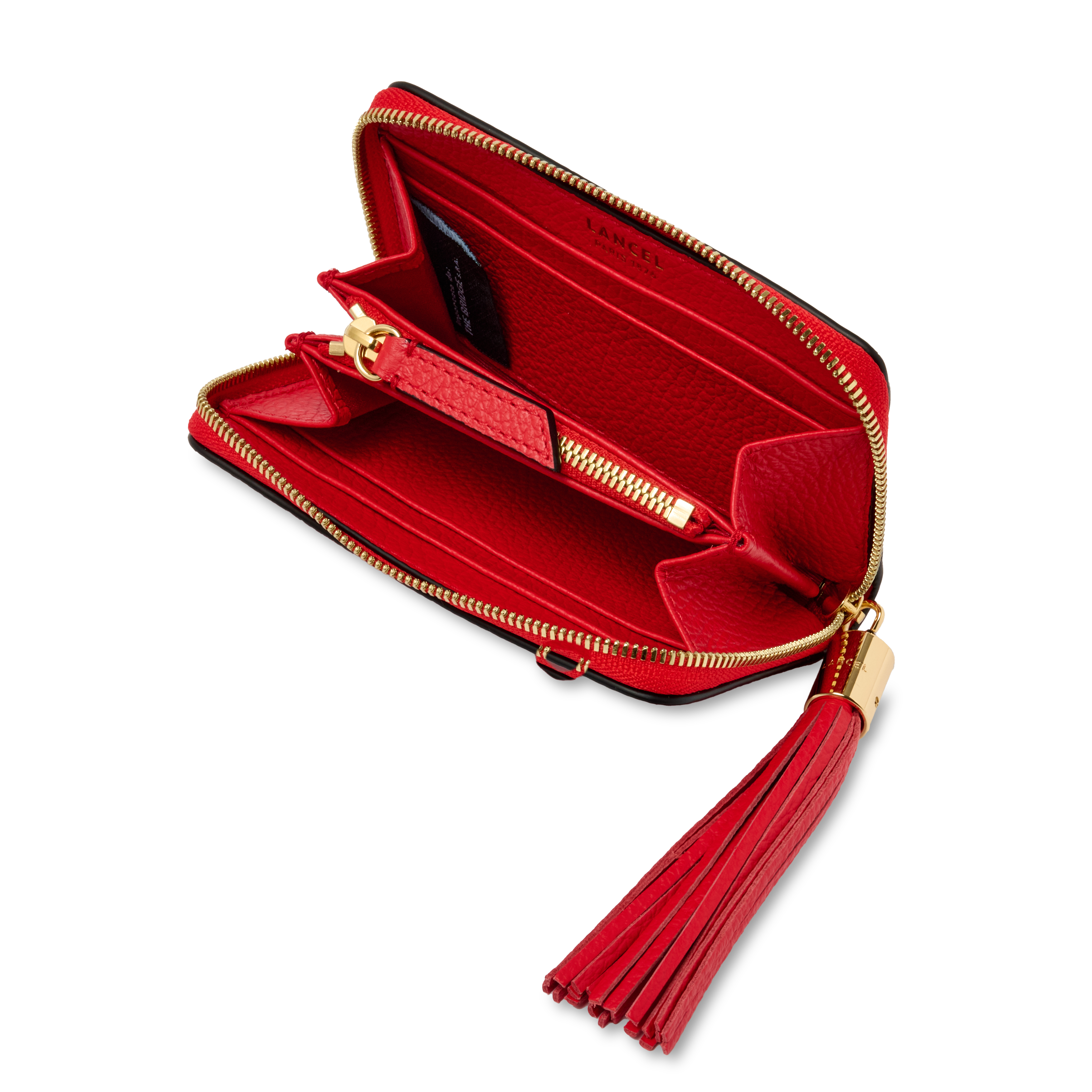 Portefeuille zippé premier flirt de lancel en cuir LANCEL Rouge