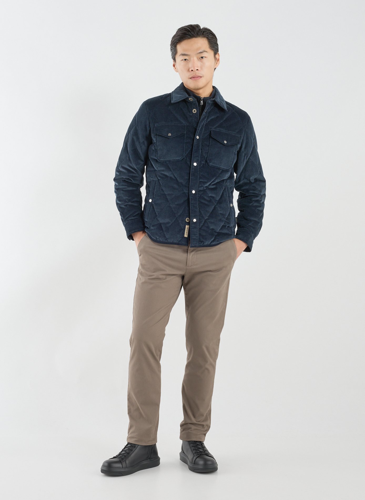 Surchemise col classique en coton WOOLRICH Bleu