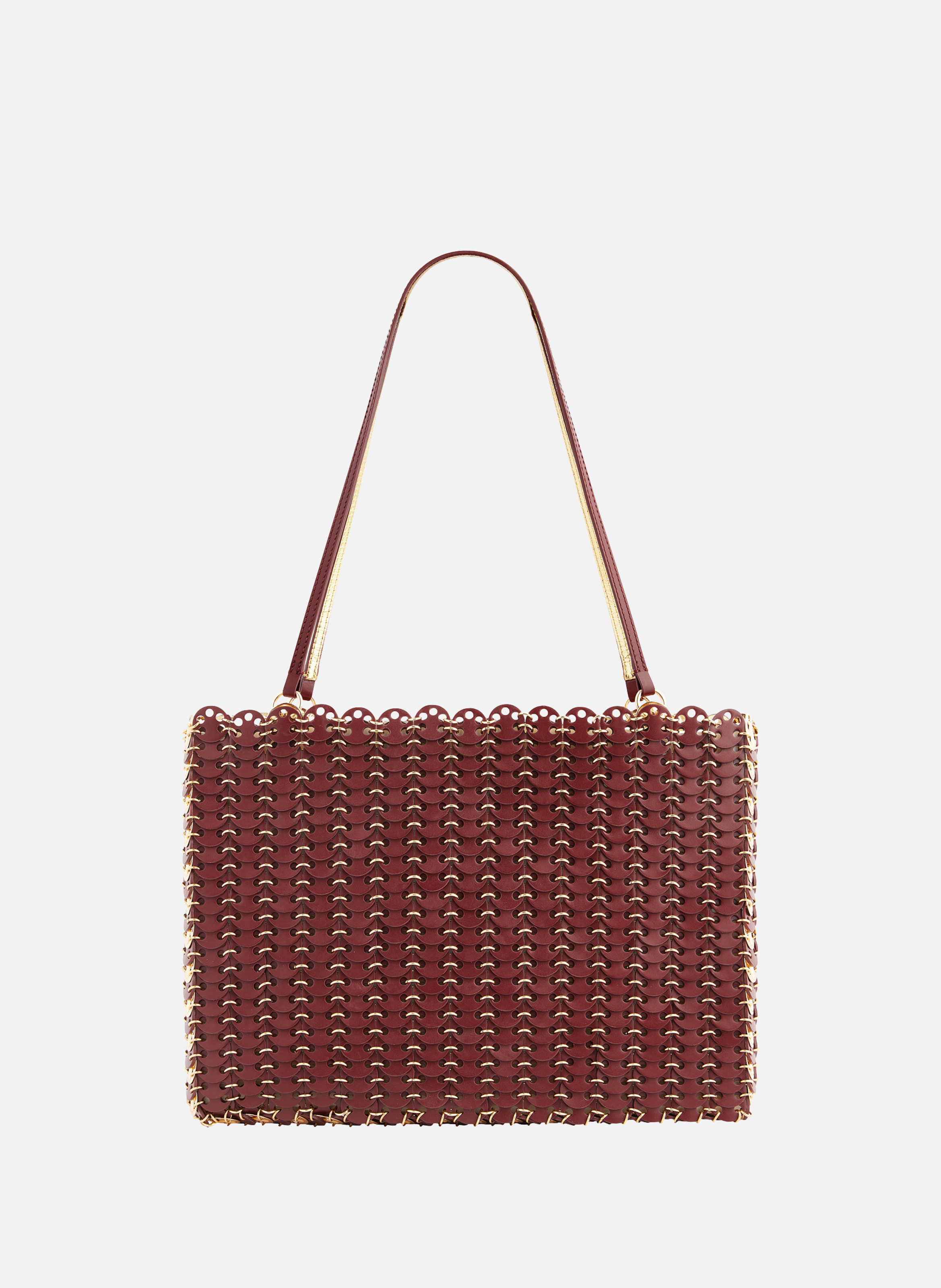 Sac flip 1969 en cuir réversible RABANNE Rouge
