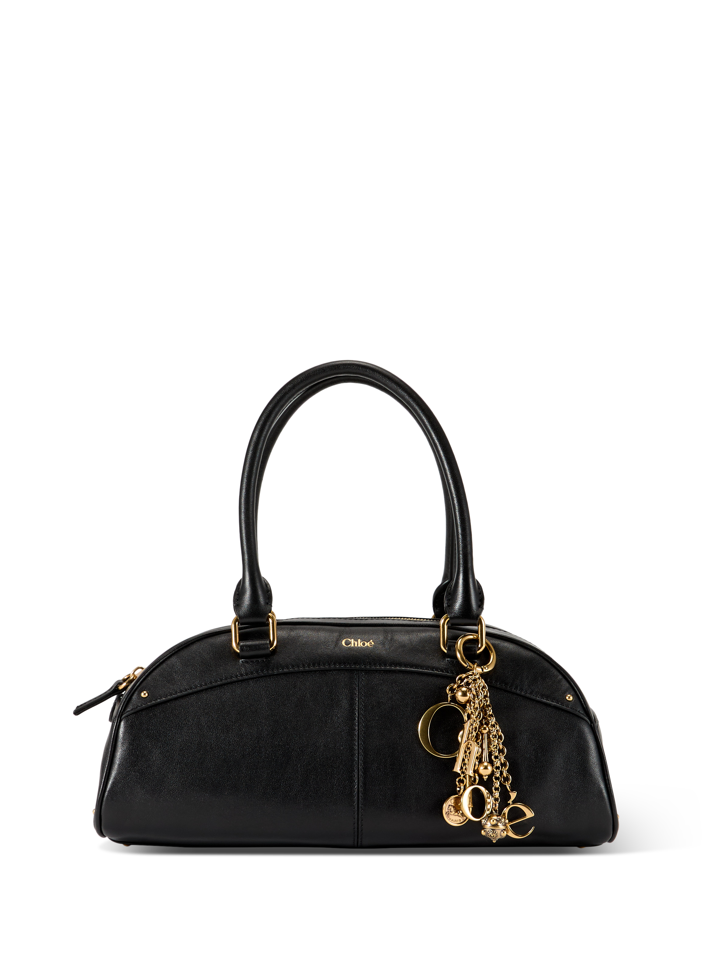 Sac à main Woody en cuir CHLOÉ Noir