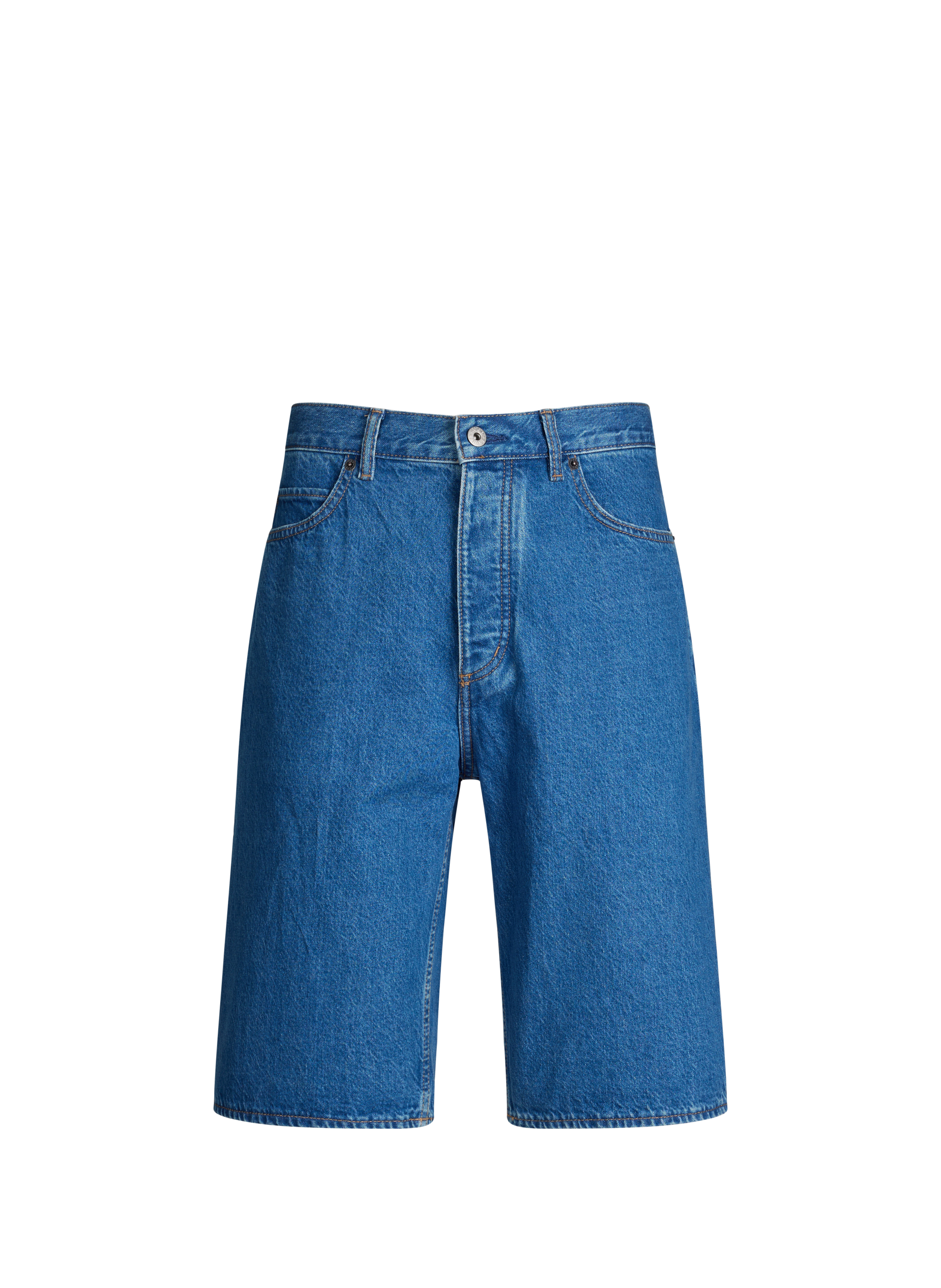 Short en jean en coton HUGO BLUE Bleu