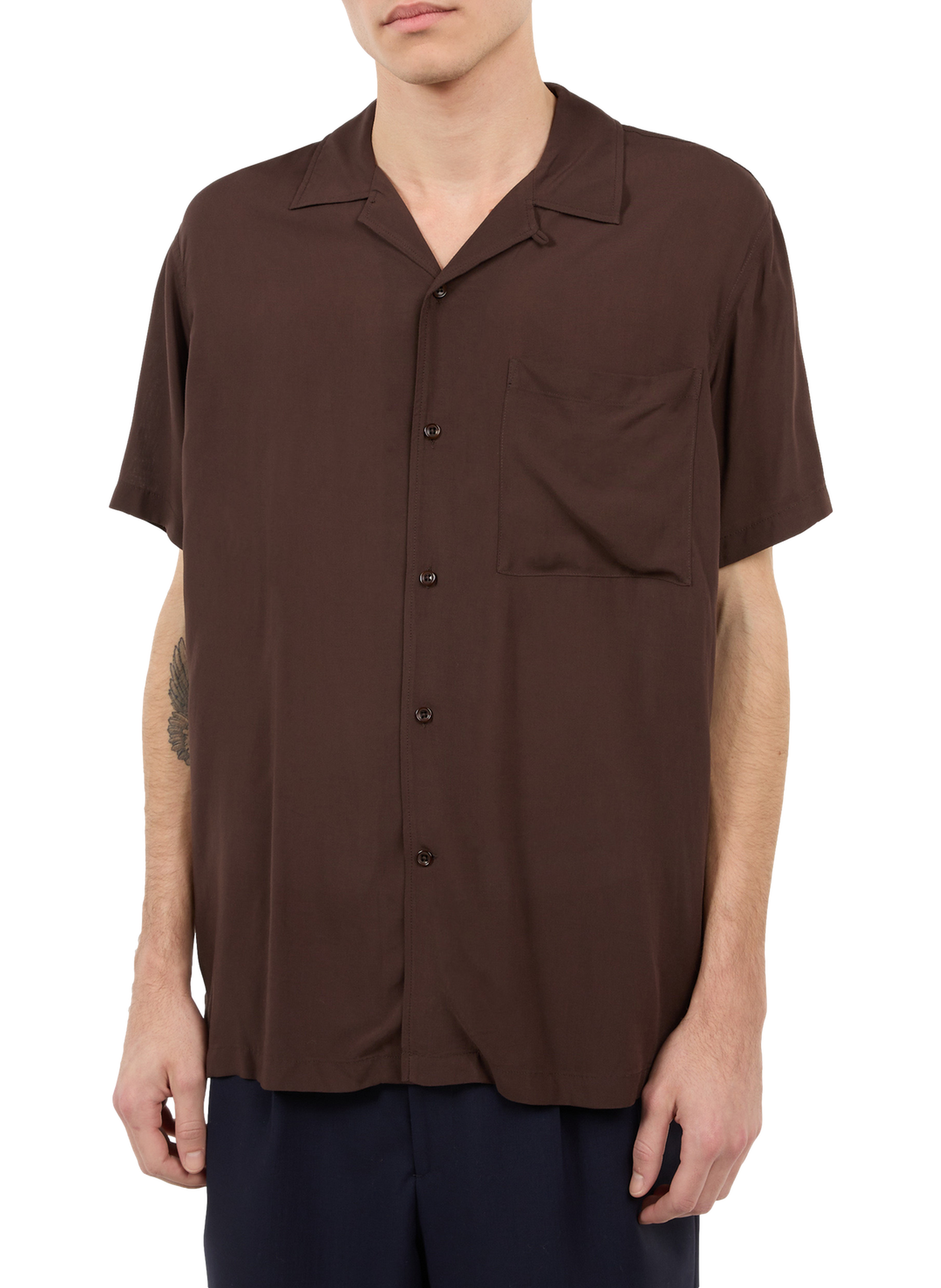 Huban cotton shirt SAISON 1865 Brown
