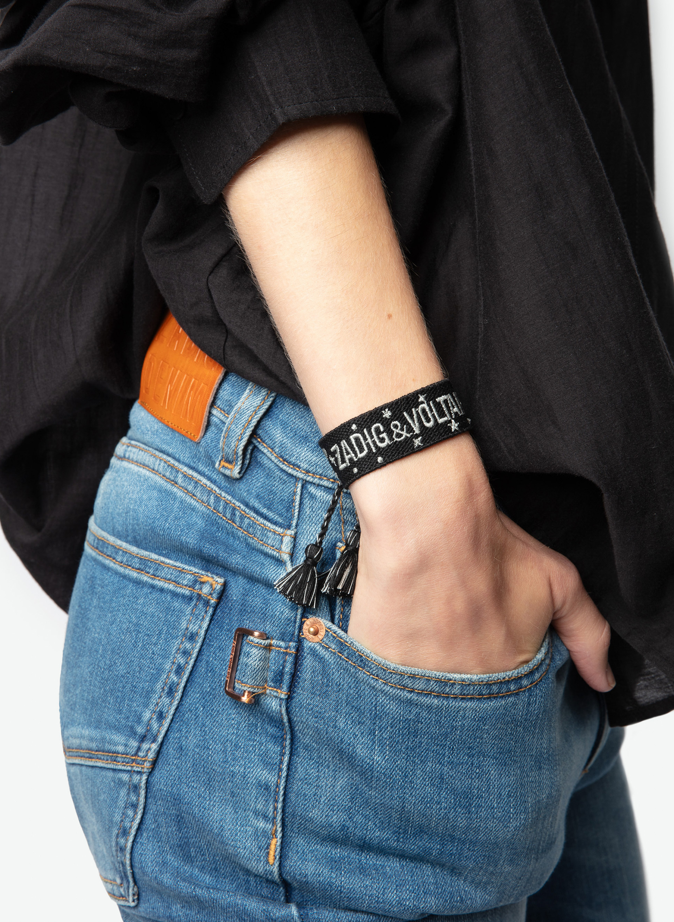 Bracelet tissé zadig woven ZADIG&VOLTAIRE Noir