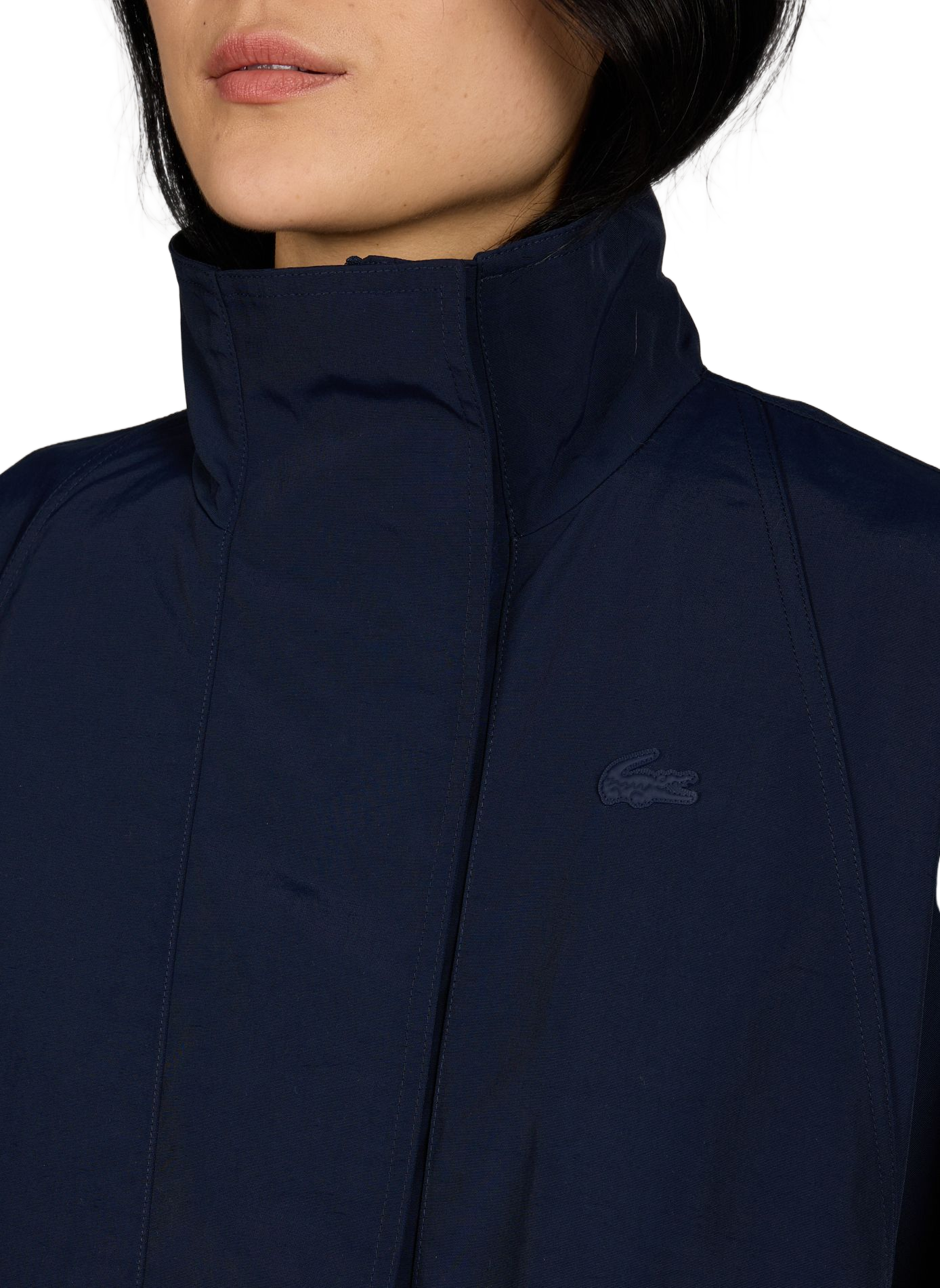 Parka à capuche en coton LACOSTE Bleu
