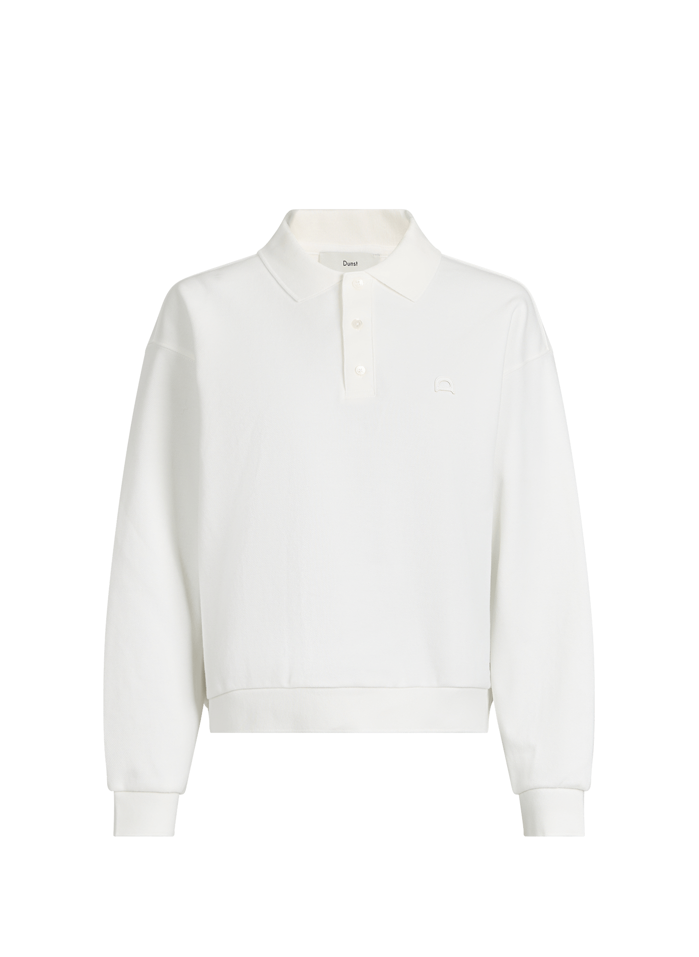 Polo ample uni manches longues DUNST Blanc