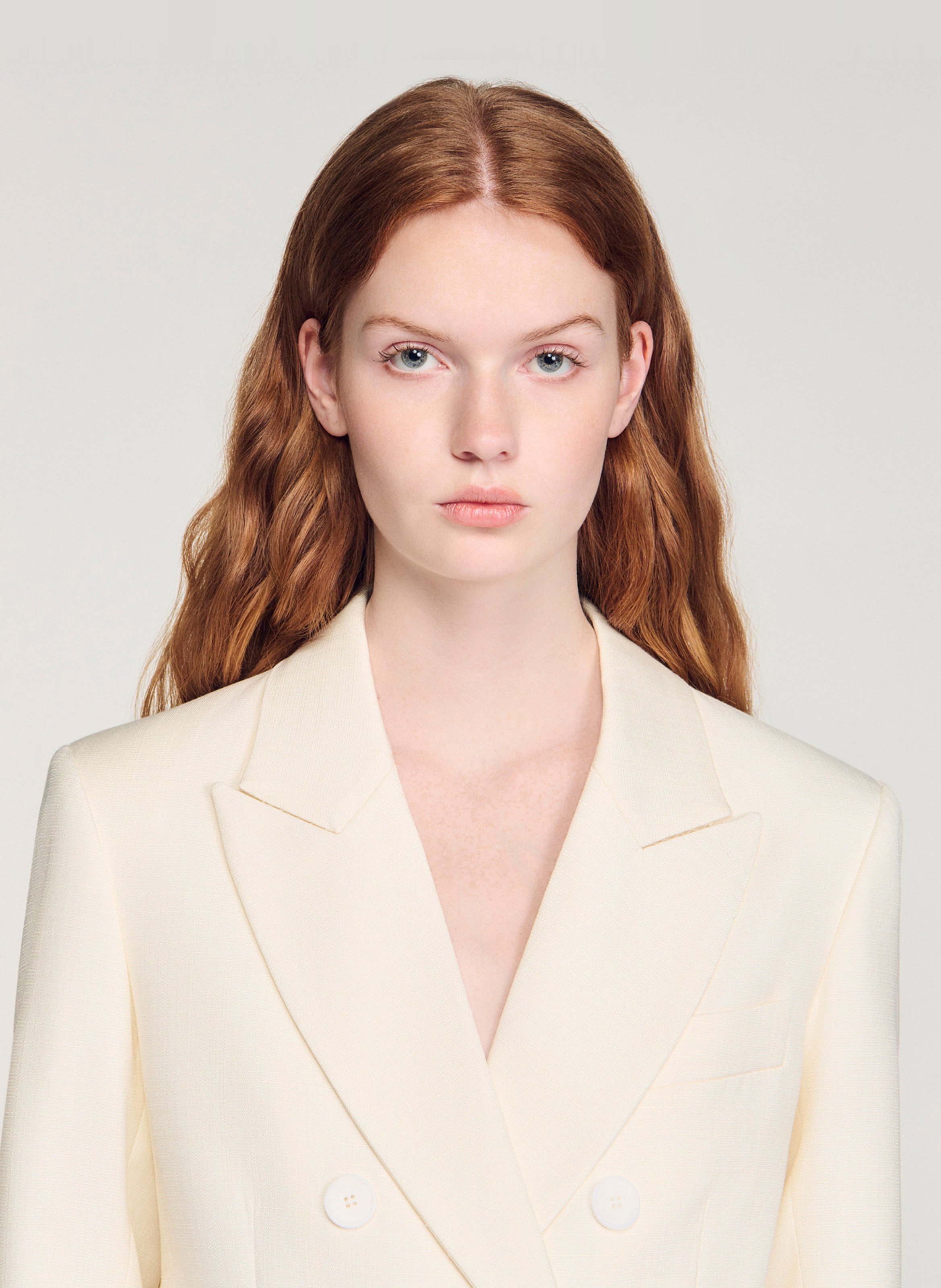 Veste de tailleur ajustée SANDRO Beige