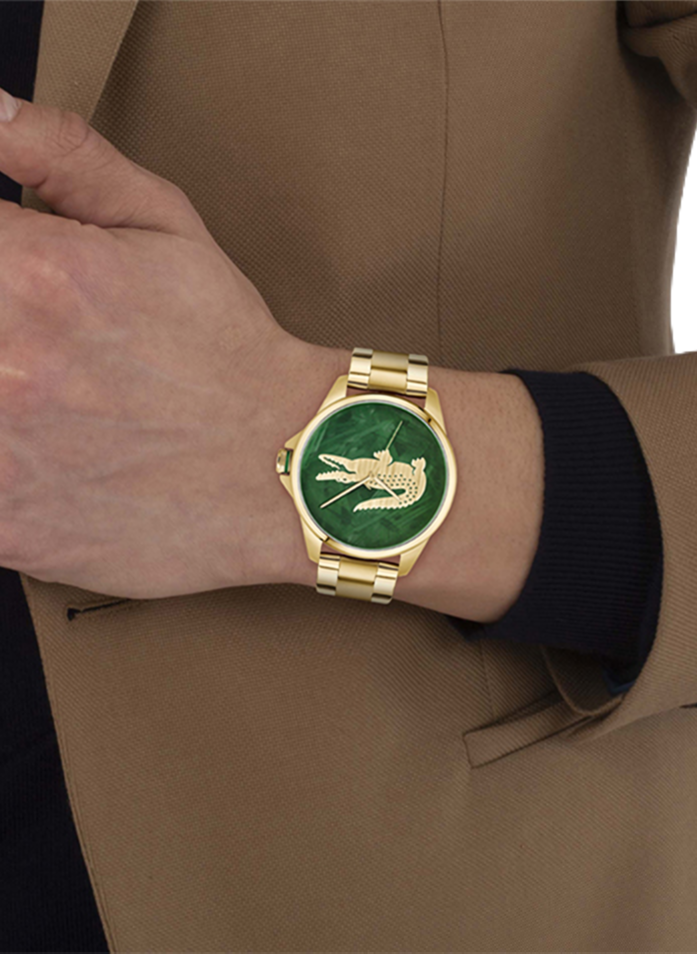 Montre quartz Le Croc en acier inoxydable LACOSTE MONTRES Vert