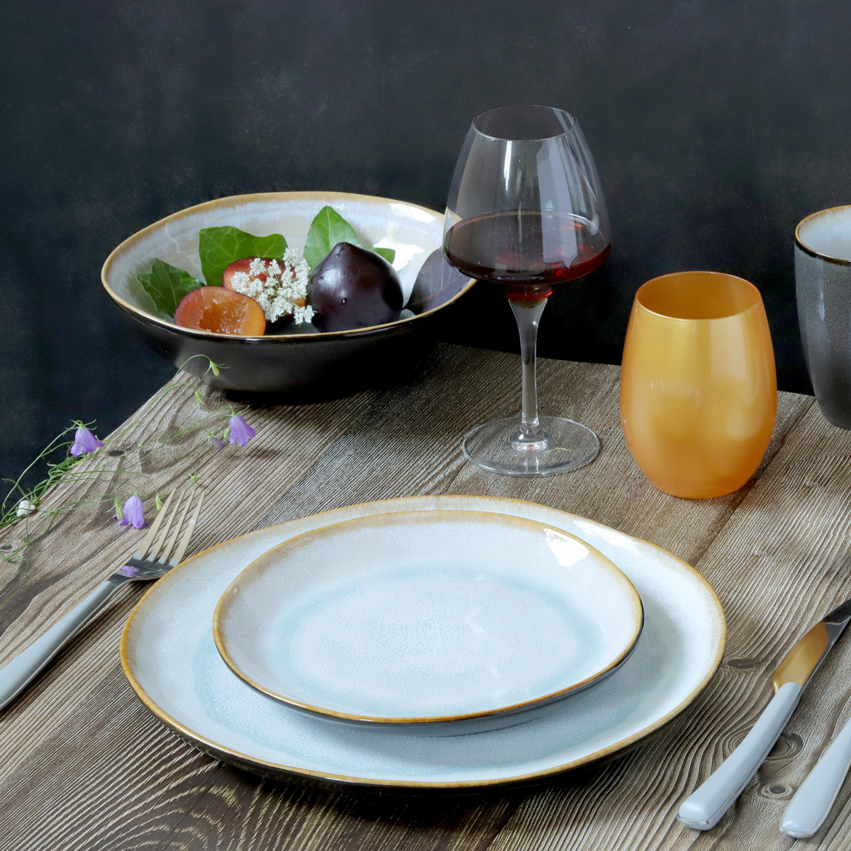 Shadow - assiette creuse 19.5 cm (lot de 6) MEDARD DE NOBLAT Bleu