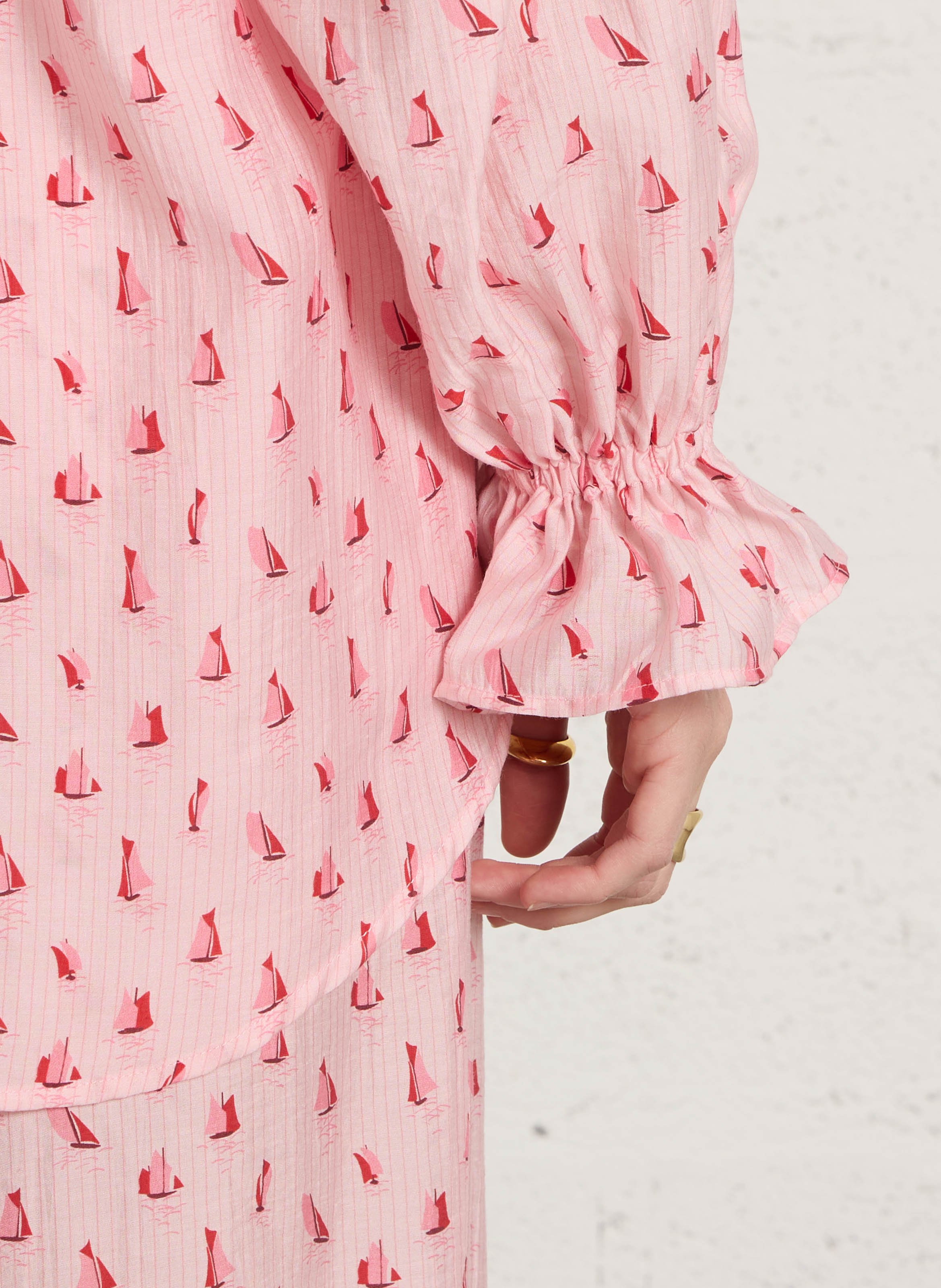 Chemise ample à rayures zivow AMERICAN VINTAGE Rose