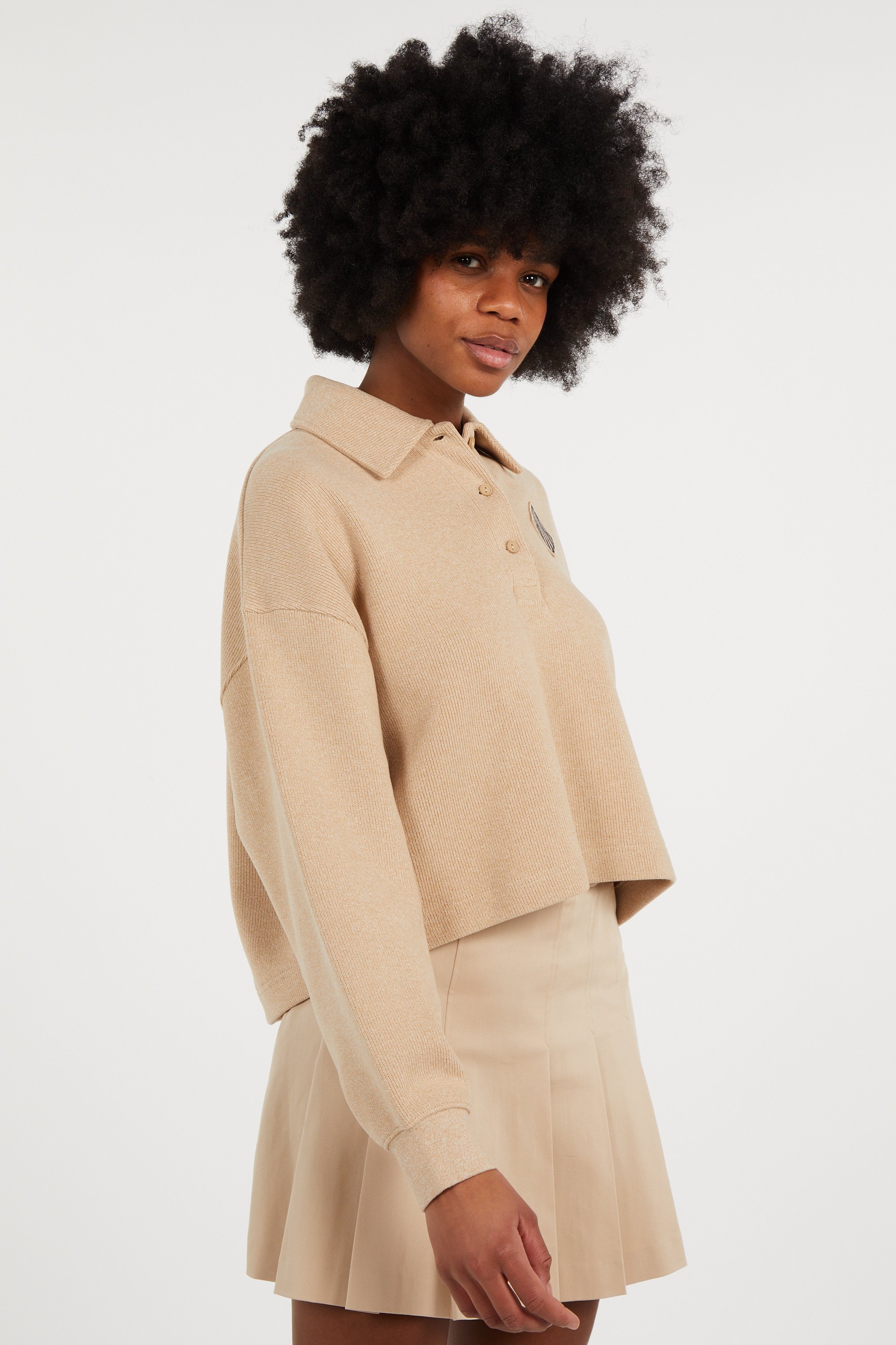 Polo sweatshirt LACOSTE Beige