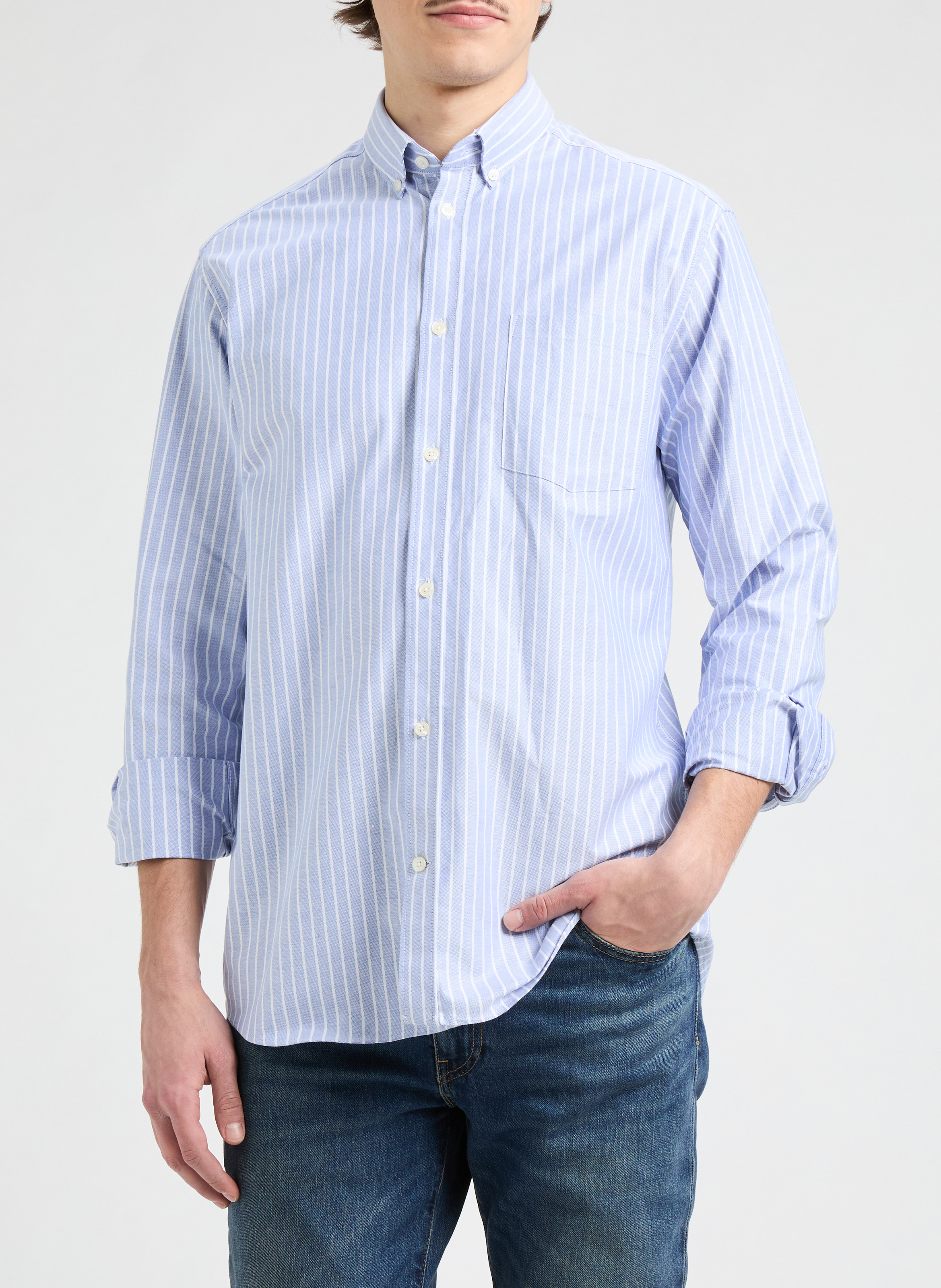Chemise à rayures AU PRINTEMPS PARIS Bleu
