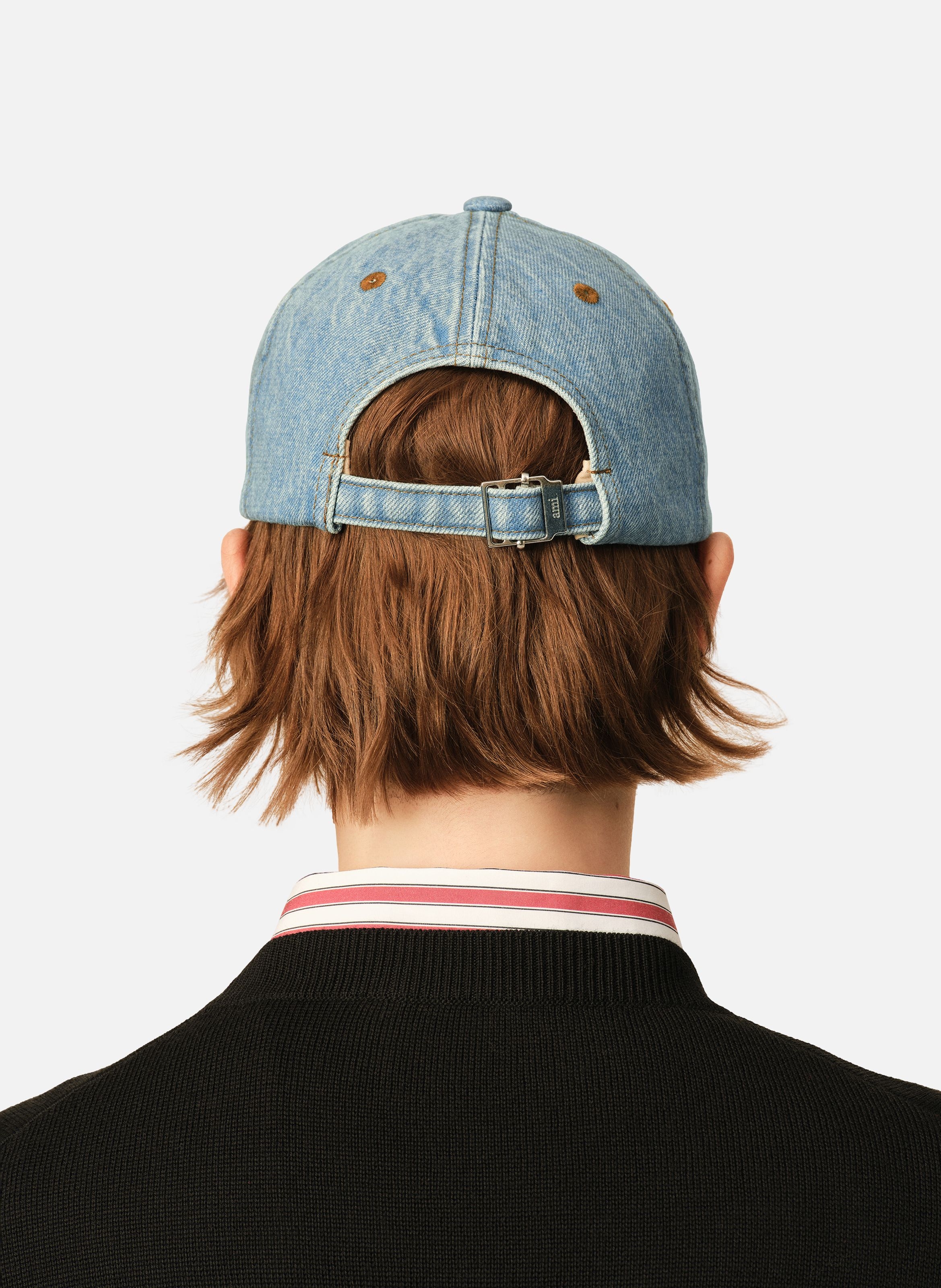 Casquette denim unisexe en coton ami de coeur AMI PARIS Bleu