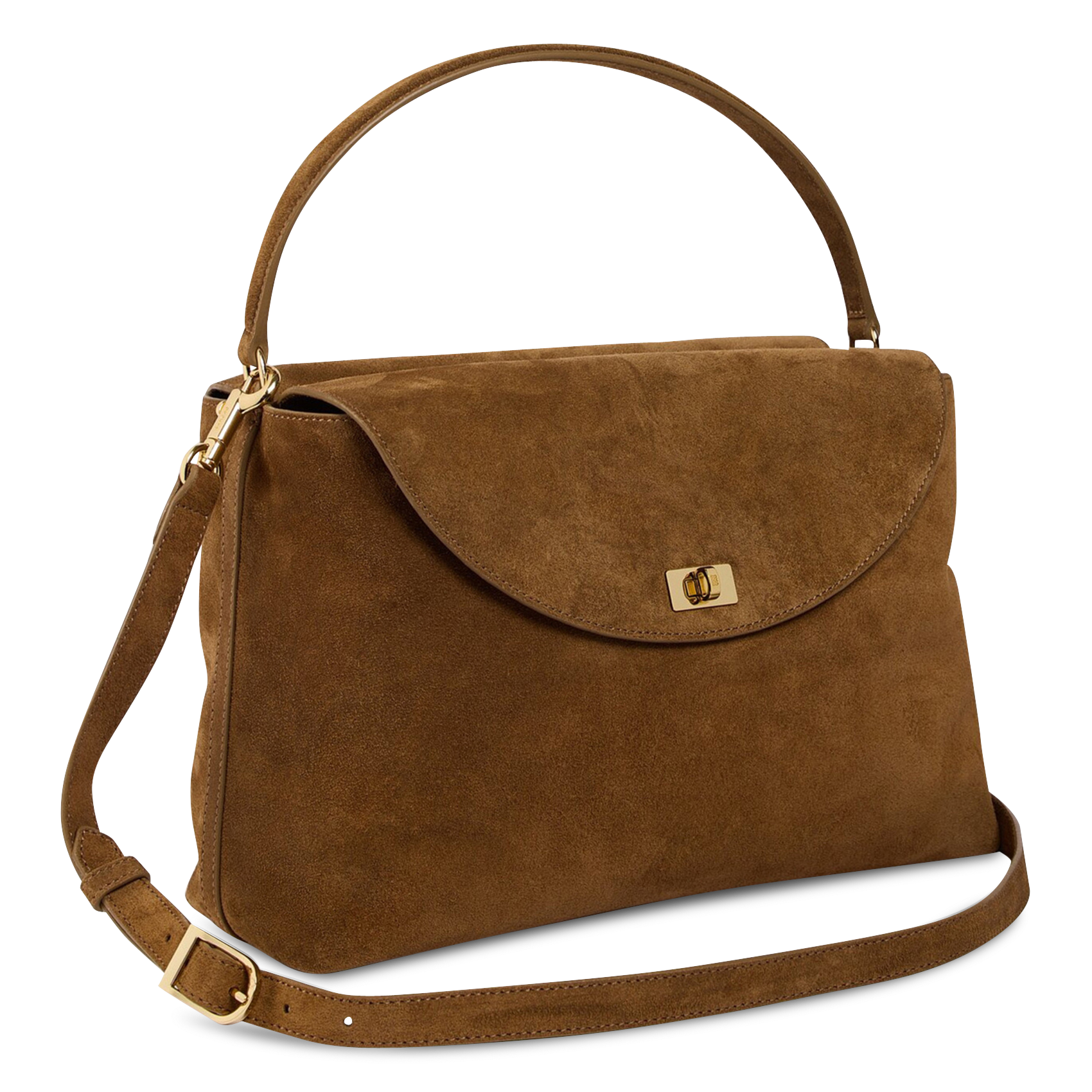 Sac à main en suède SANDRO Beige