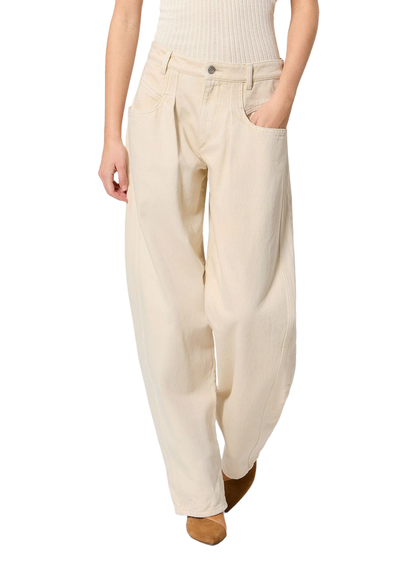 Denim kokerrok Lisha van katoen ISABEL MARANT Beige
