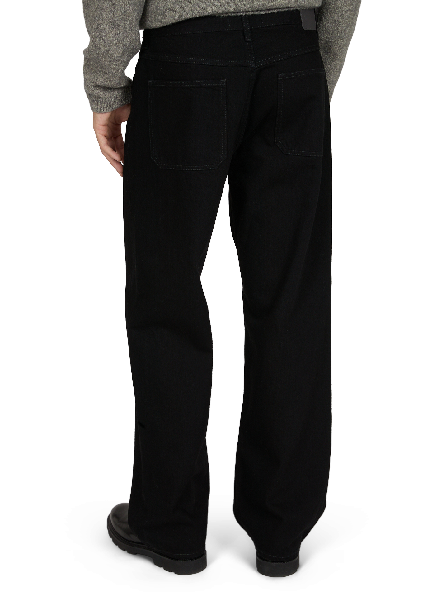 Jean large en coton CLOSED Noir
