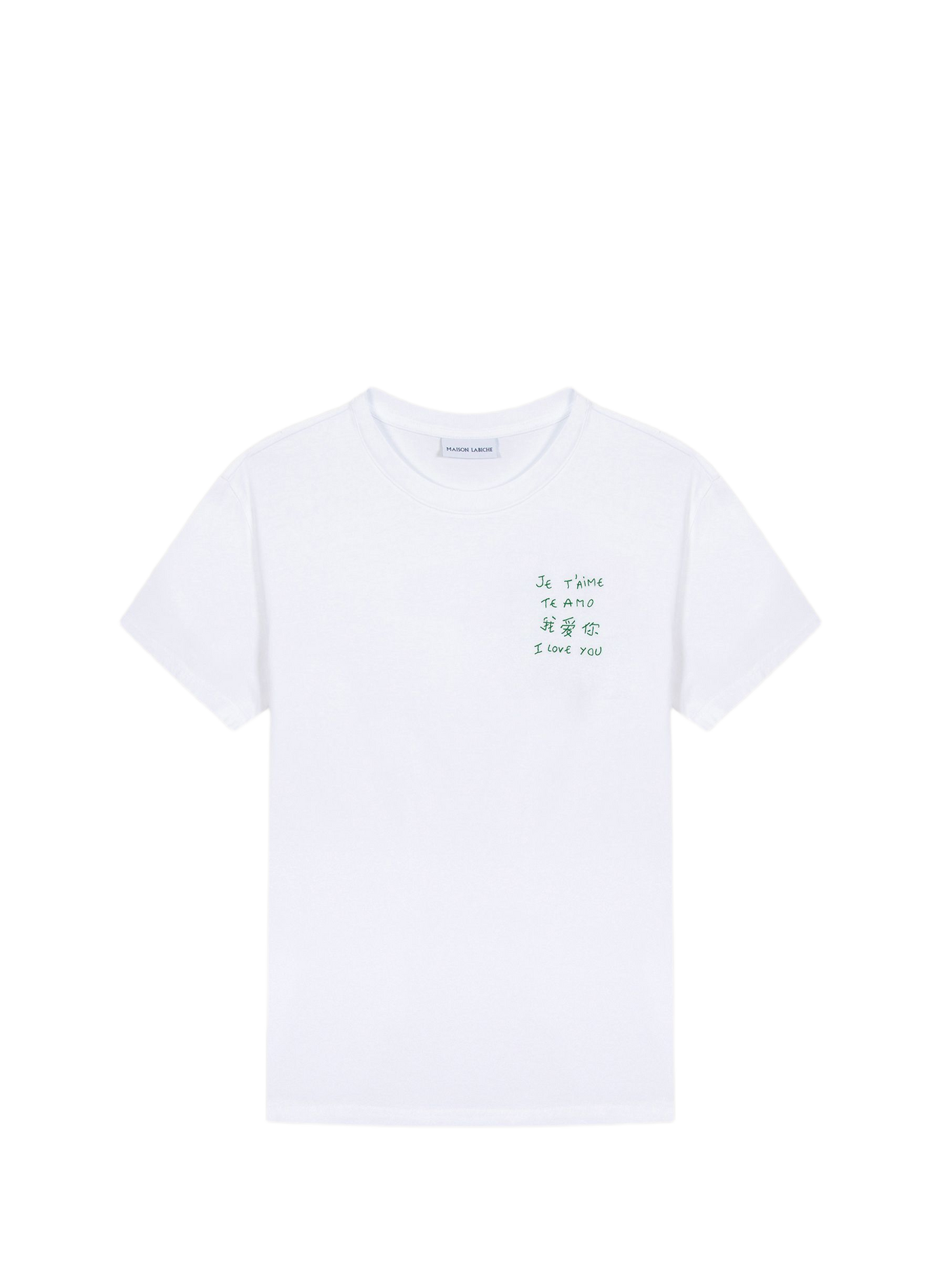 Solid T-shirt with embroidery MAISON LABICHE Pink