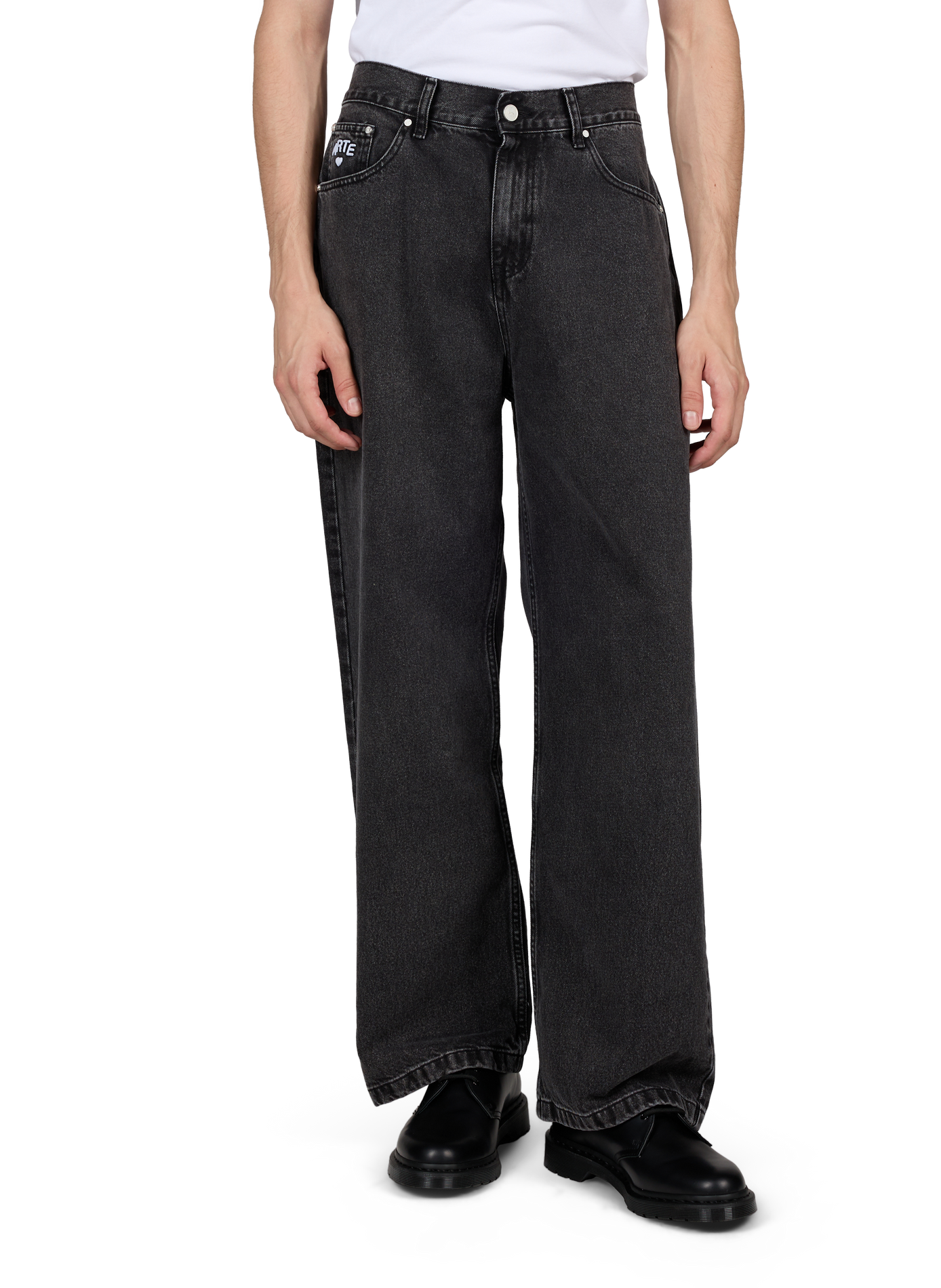 Gerade geschnittene Jeans aus Baumwolldenim ARTE ANTWERP Schwarz