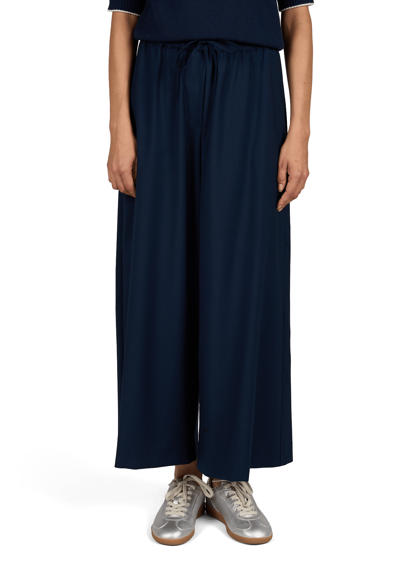 Wide-leg wool trousers MAX MARA WEEK END Blue