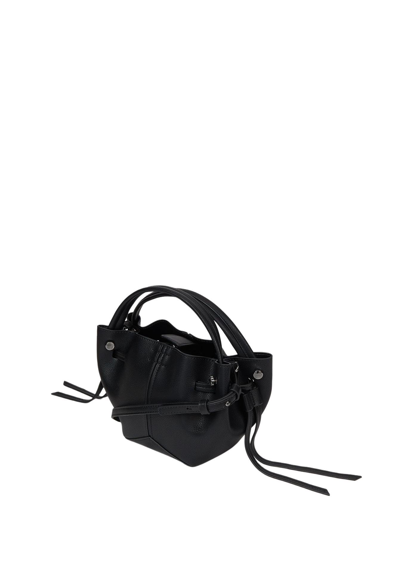 Mini bucket bag K/Pierced KARL LAGERFELD Black