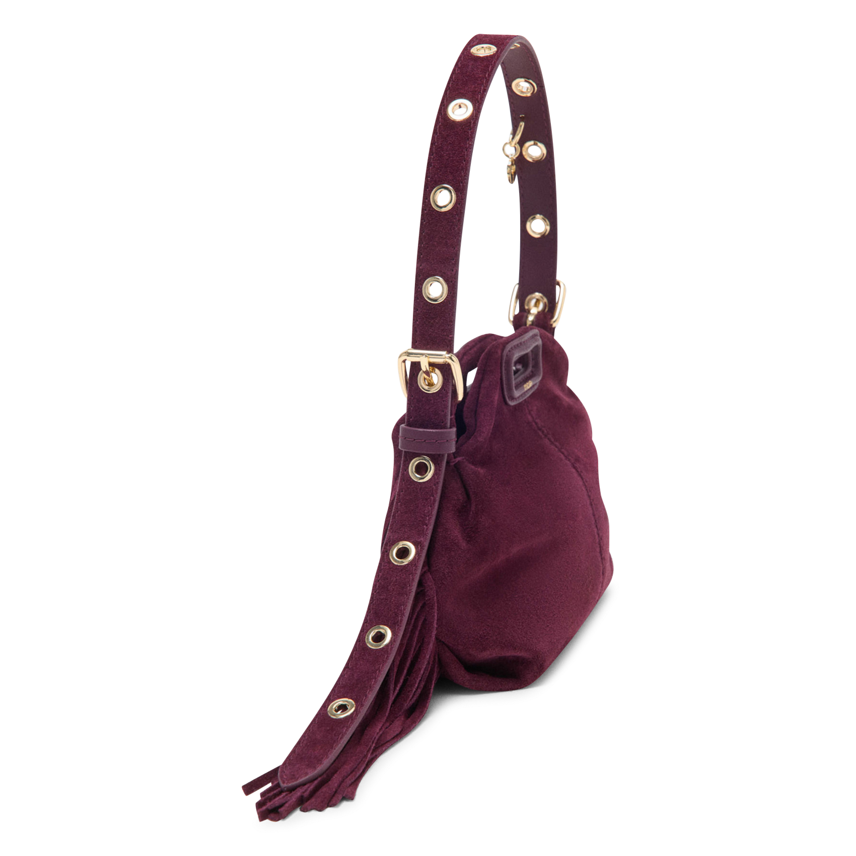 Sac bandoulière en cuir MAJE Violet