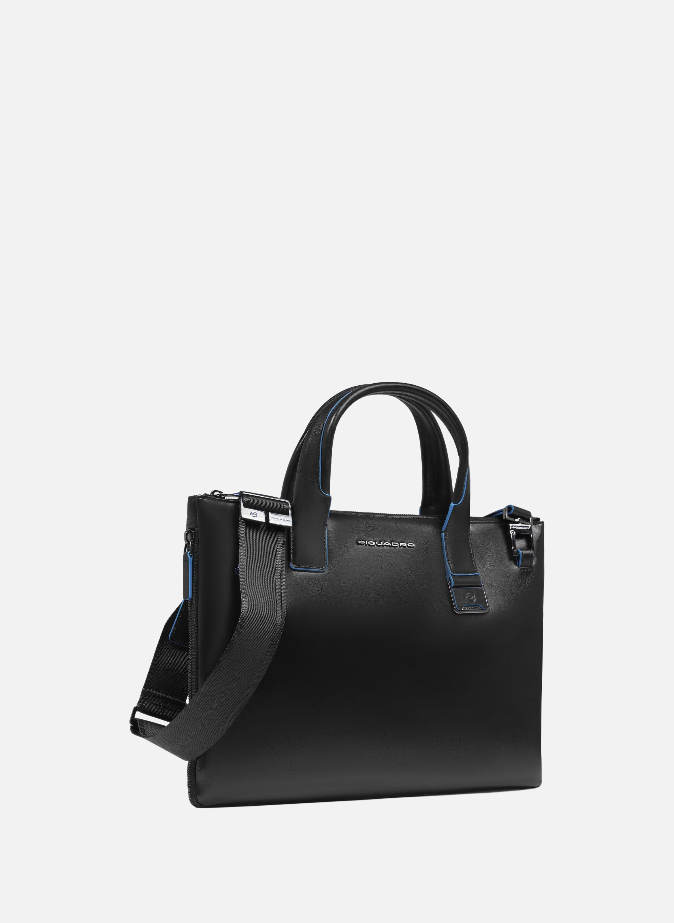 Sac à ordinateur mince 14" personnalisable PIQUADRO Noir
