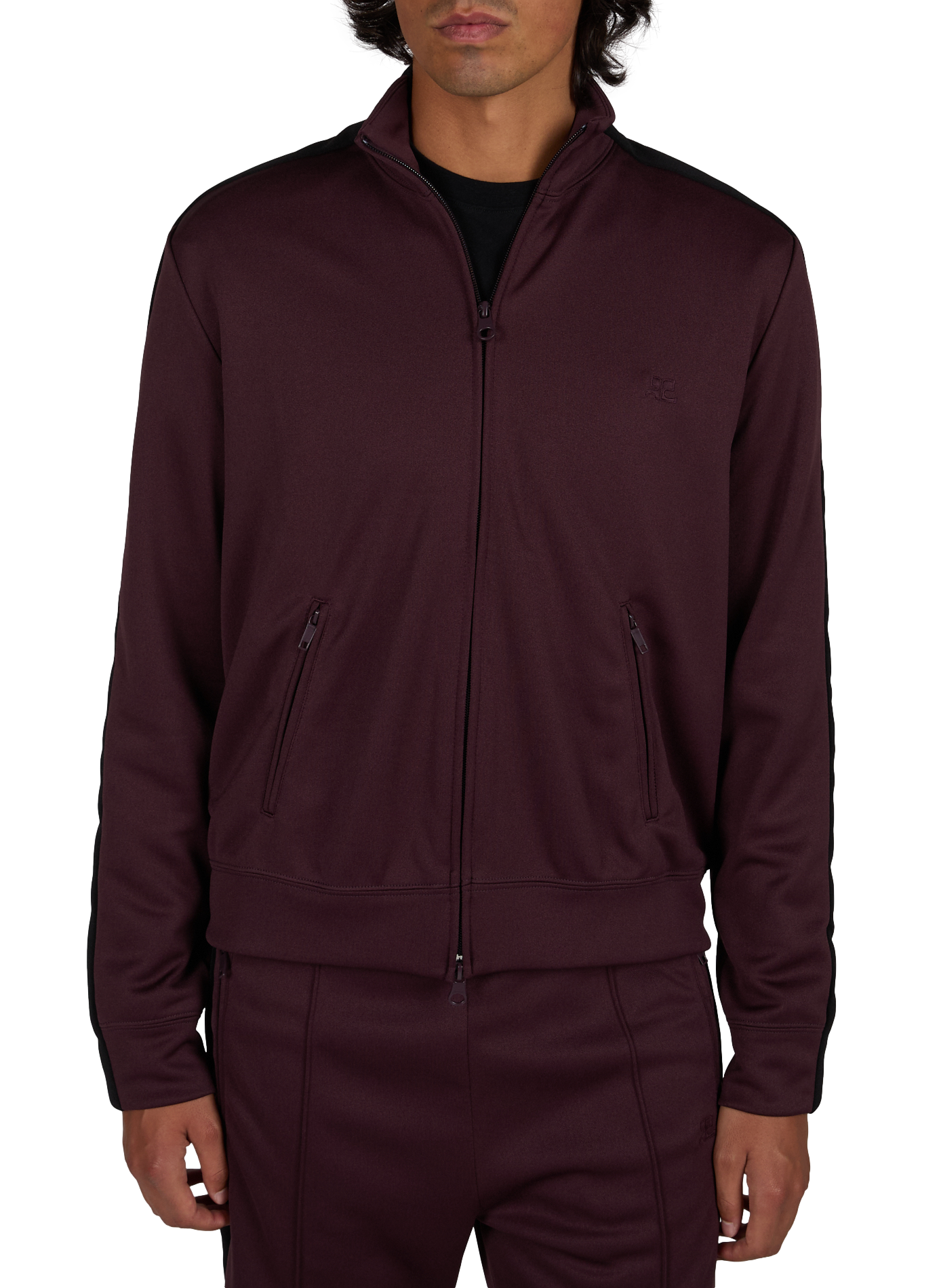 Light straight jacket with long sleeves COURRÈGES Red