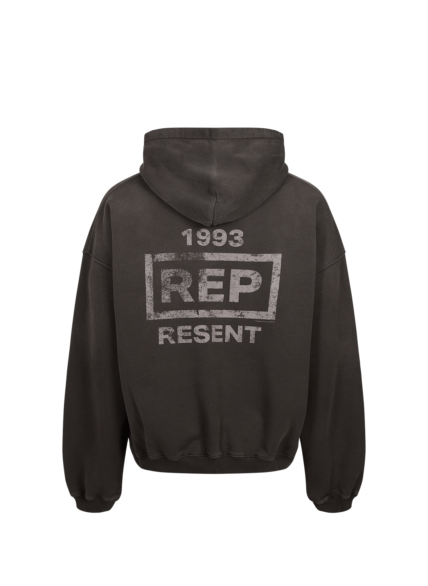 Oversized cotton hoodie REPRESENT Grey