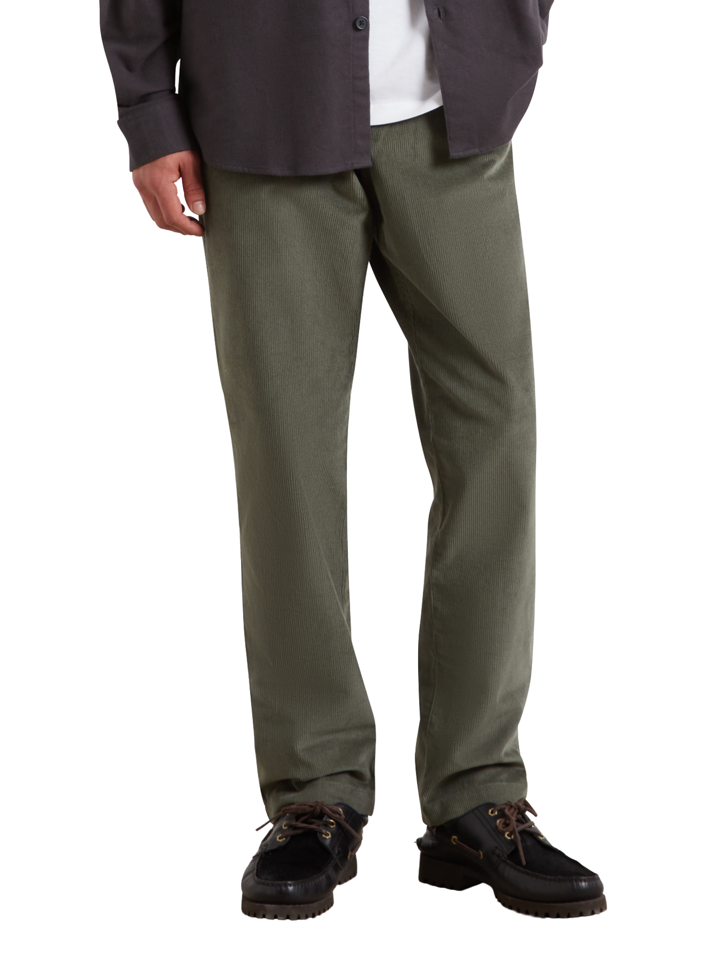 Straight corduroy cotton trousers FARAH Green