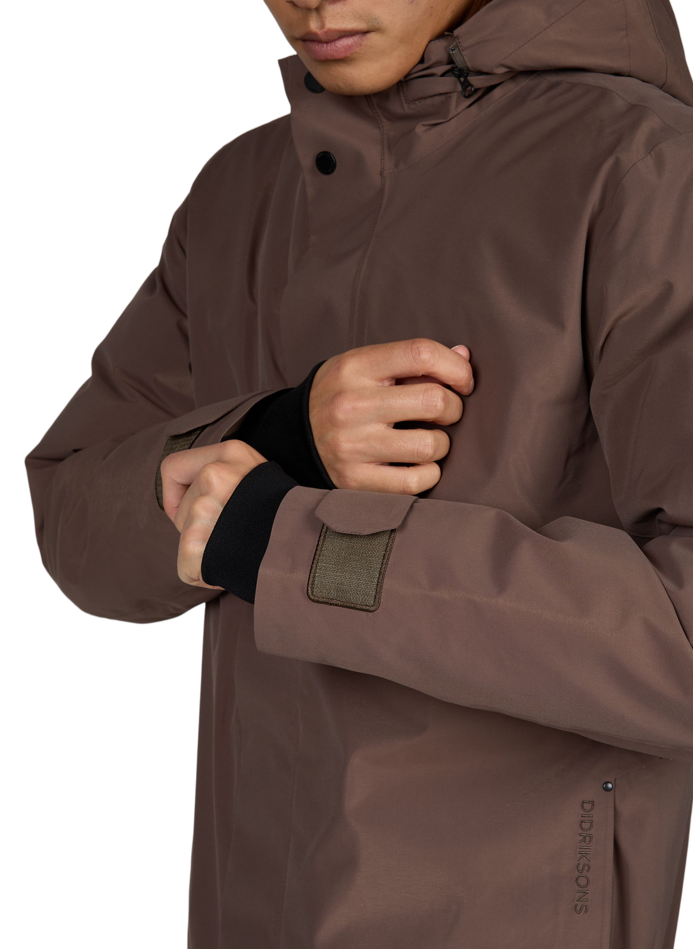 Parka droite à capuche unie DIDRIKSONS Marron