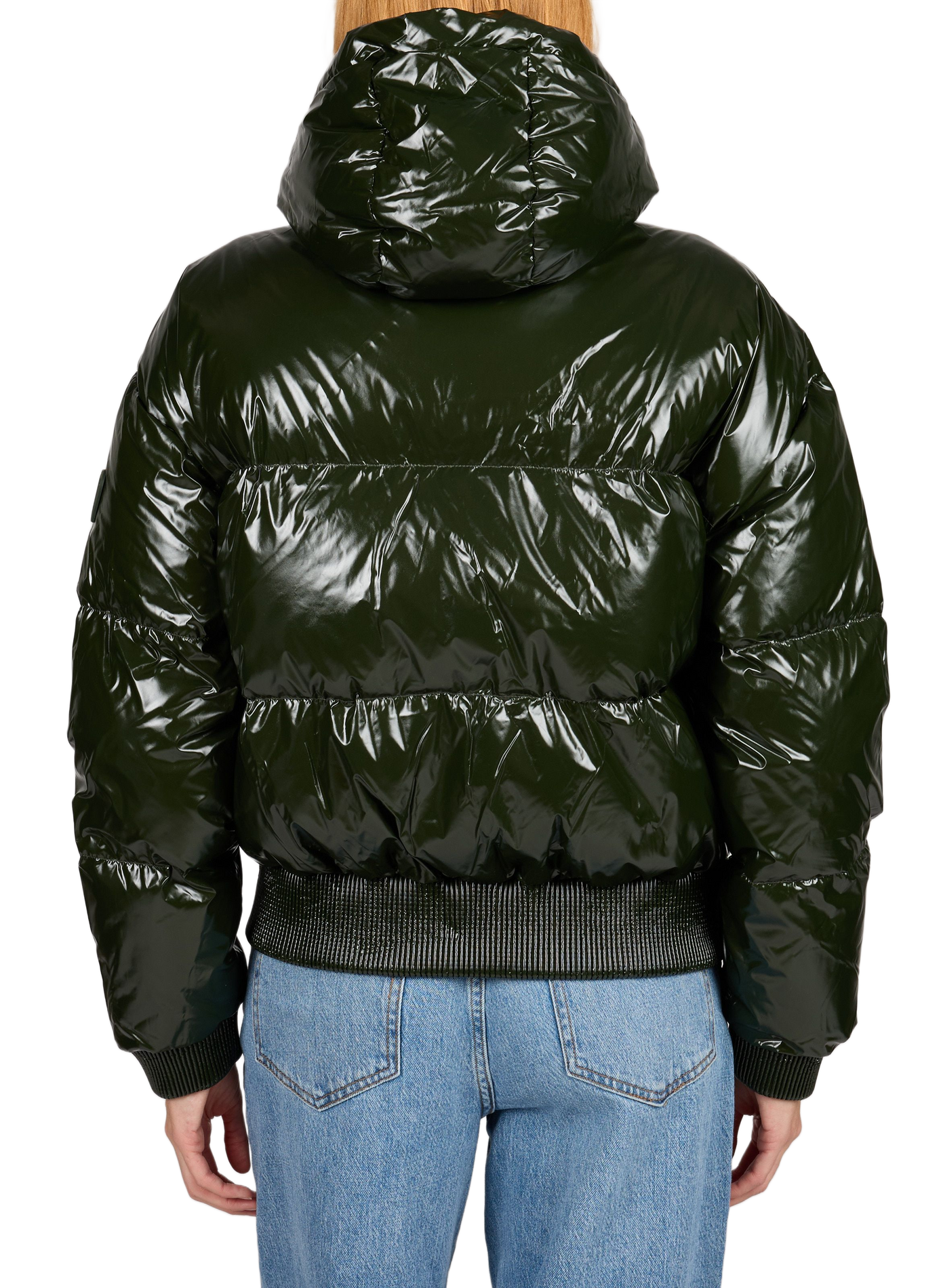 Glänzende Nine Daunenjacke mit verstellbarer Kapuze GERTRUDE Grun