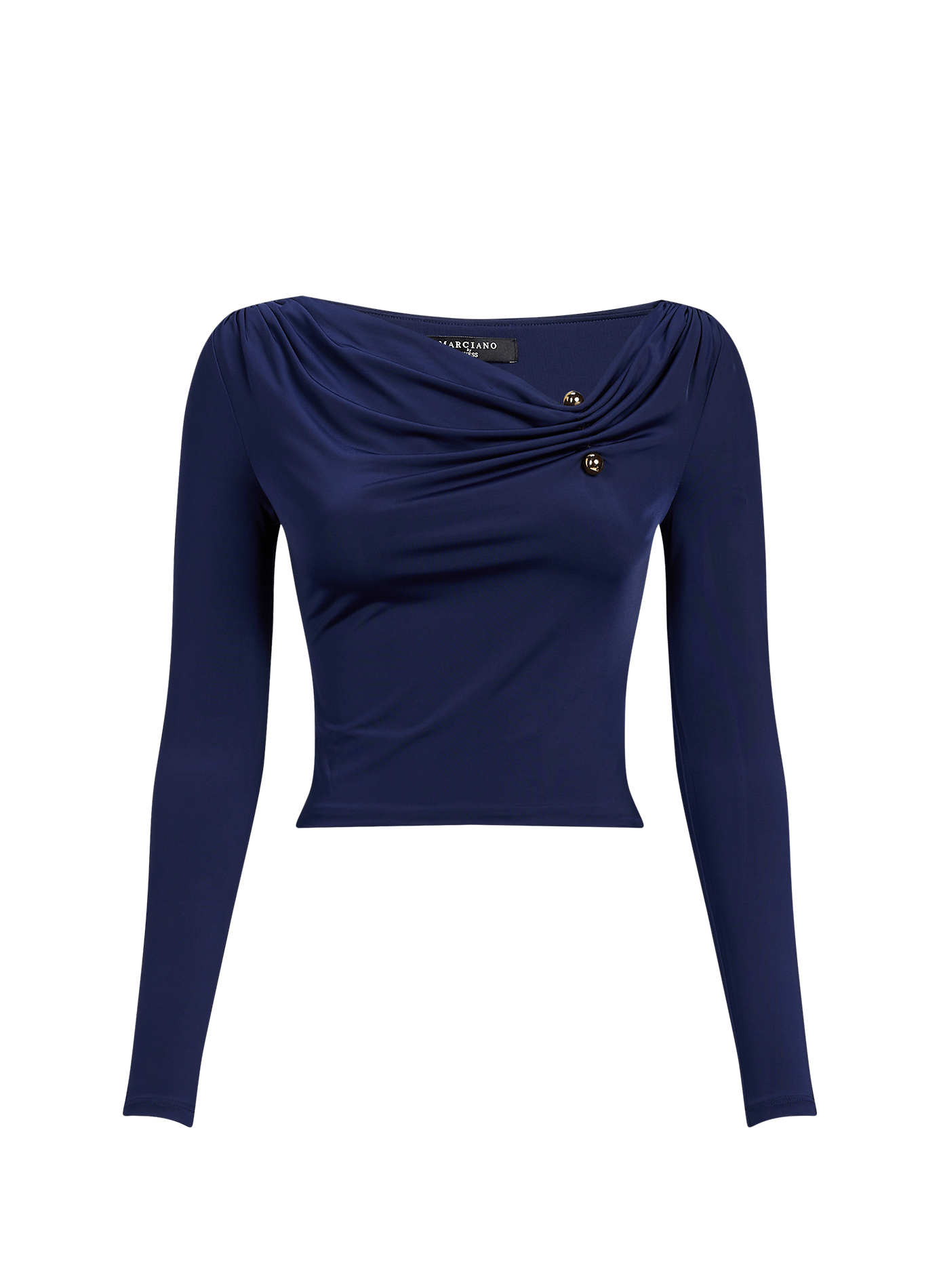 Solid Ezme Cowl-Neck Top GUESS Blue