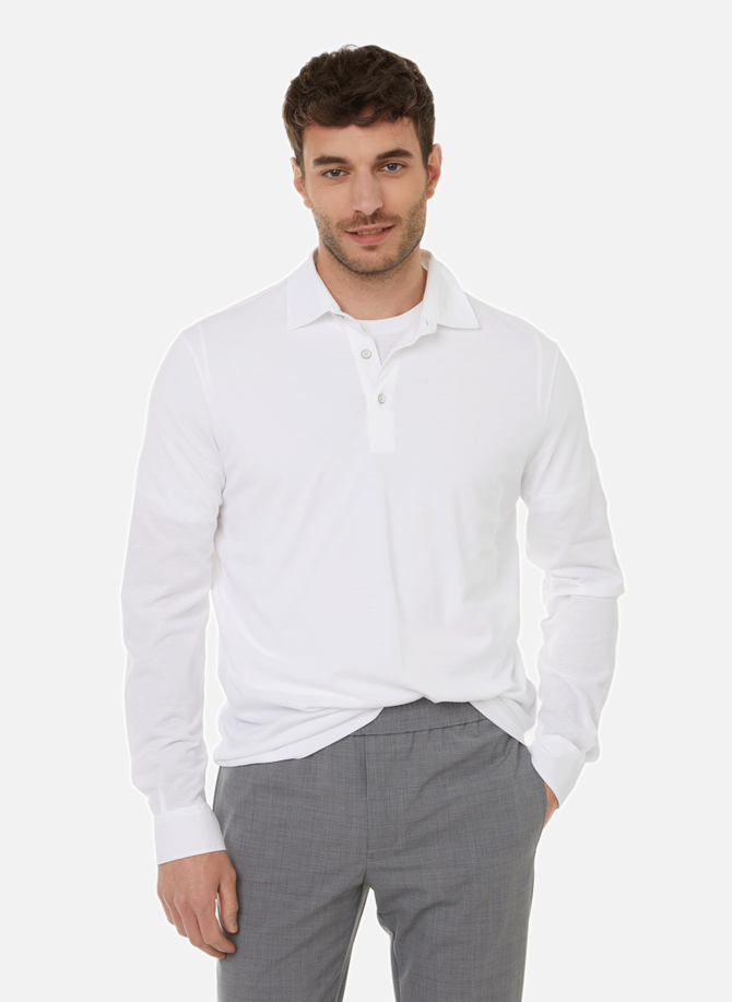 Long-sleeved cotton polo shirt HERNO
