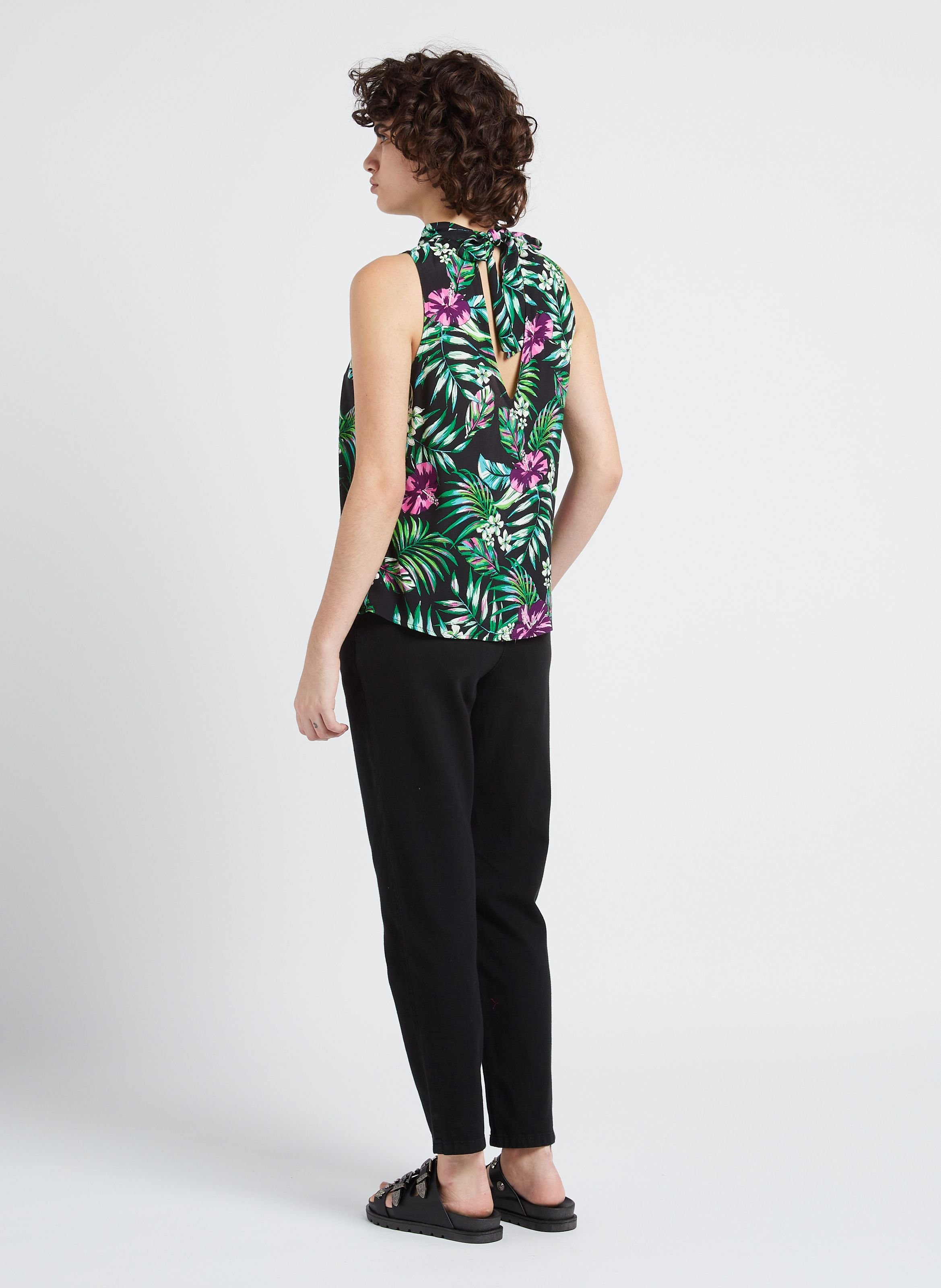 Haut Col Montant Imprimé H&M - Taille 8, été, Très Bon état Occasion